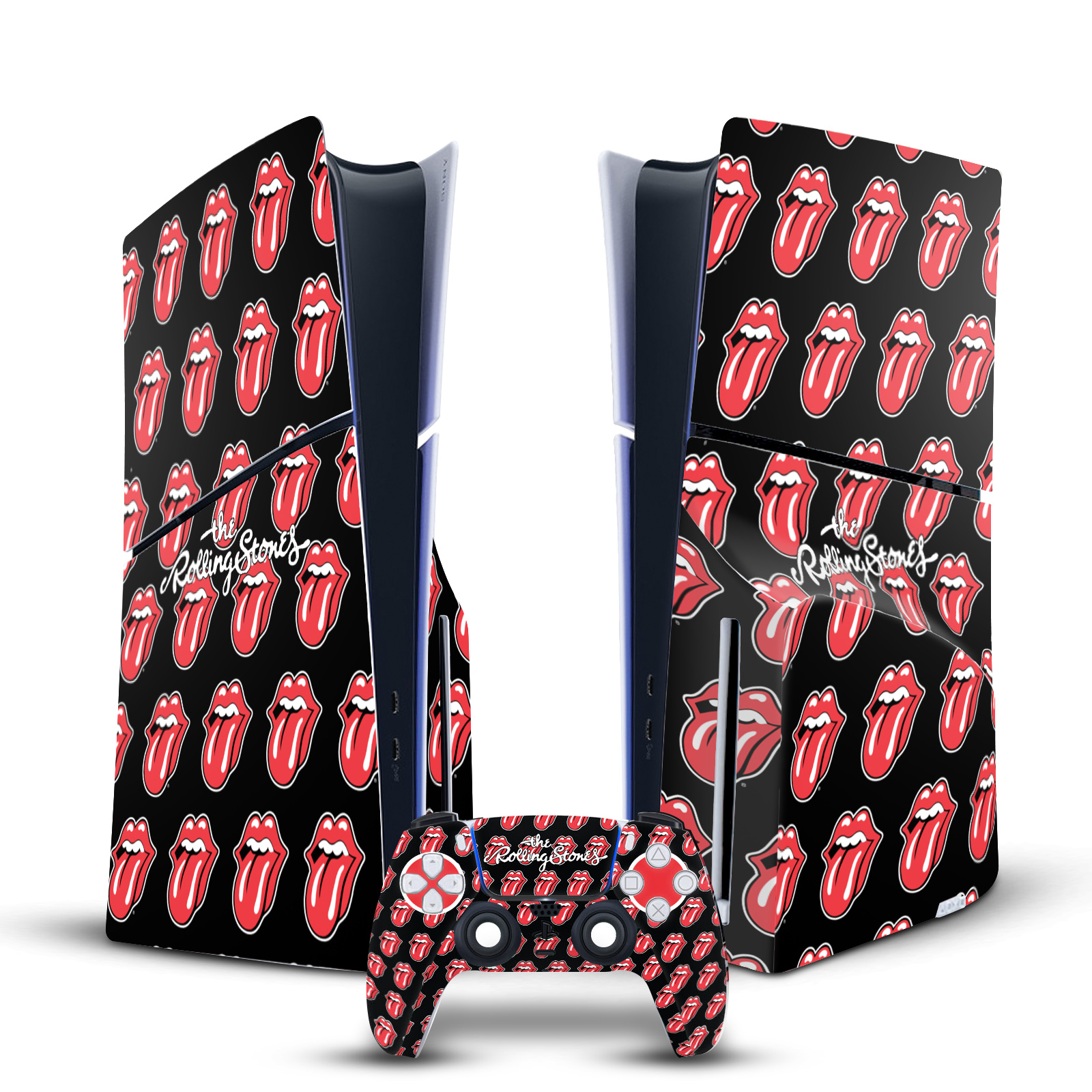 OFFICIAL THE ROLLING STONES ART VINYL SKIN FOR SONY PS5 SLIM DISC EDITION BUNDLE