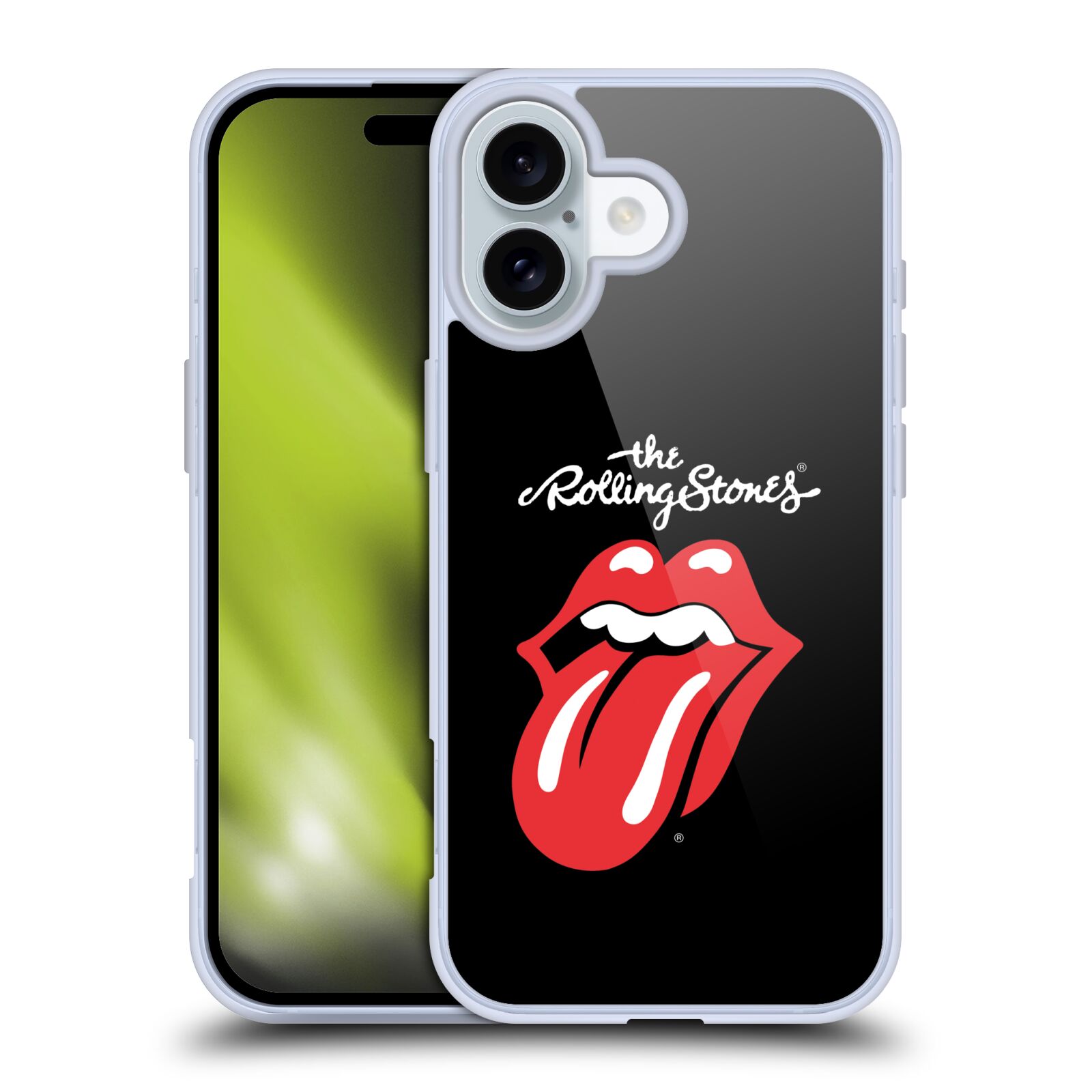 Silikonové lesklé pouzdro Apple iPhone 16 - Head Case - The Rolling Stones - Classic Lick (Lesklý silikonový kryt, obal, pouzdro na mobilní telefon Apple iPhone 16 s motivem The Rolling Stones - Classic Lick)