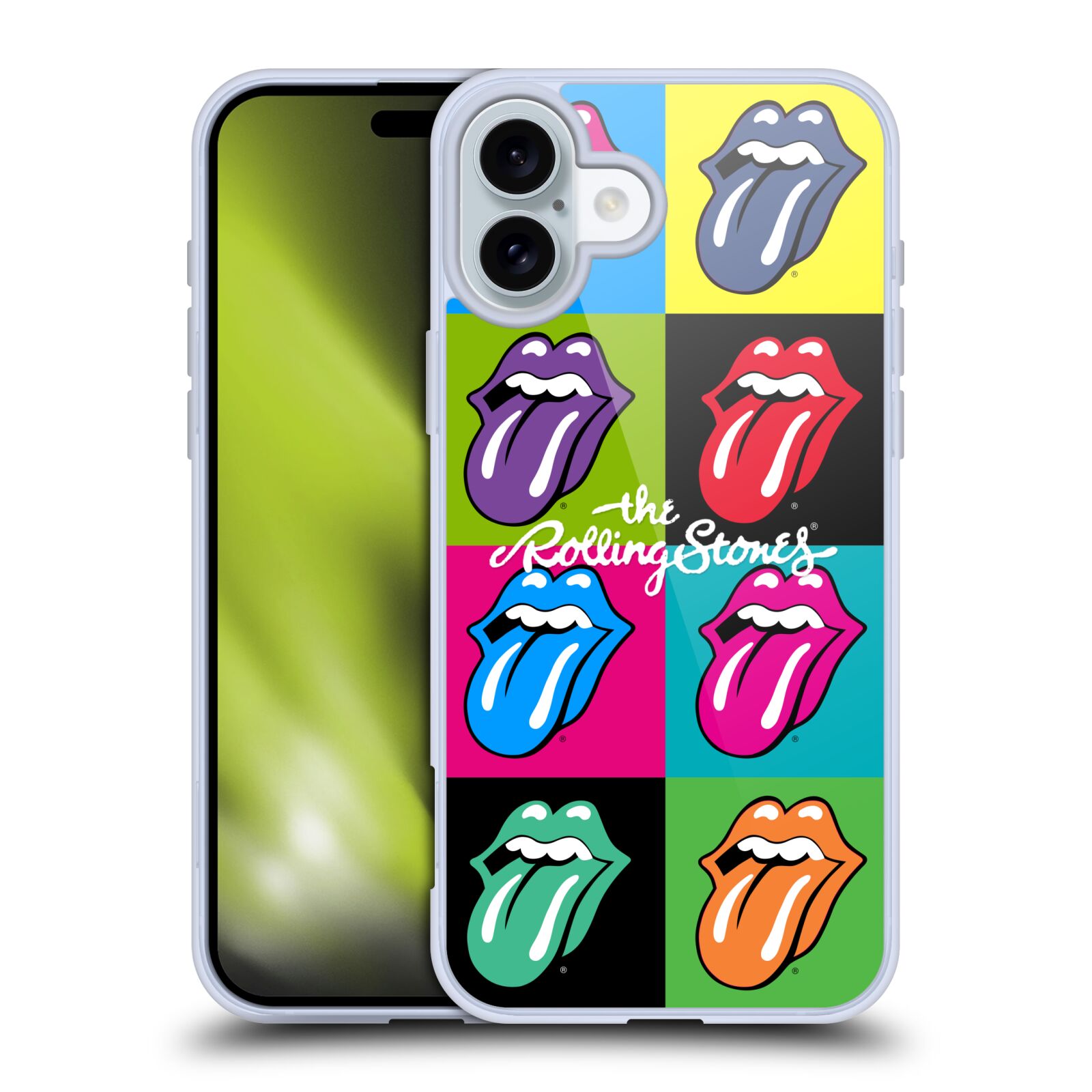 Silikonové lesklé pouzdro Apple iPhone 16 Plus - Head Case - The Rolling Stones - Pop Art Vyplazené Jazyky (Lesklý silikonový kryt, obal, pouzdro na mobilní telefon Apple iPhone 16 Plus s motivem The Rolling Stones - Pop Art Vyplazené Jazyky)