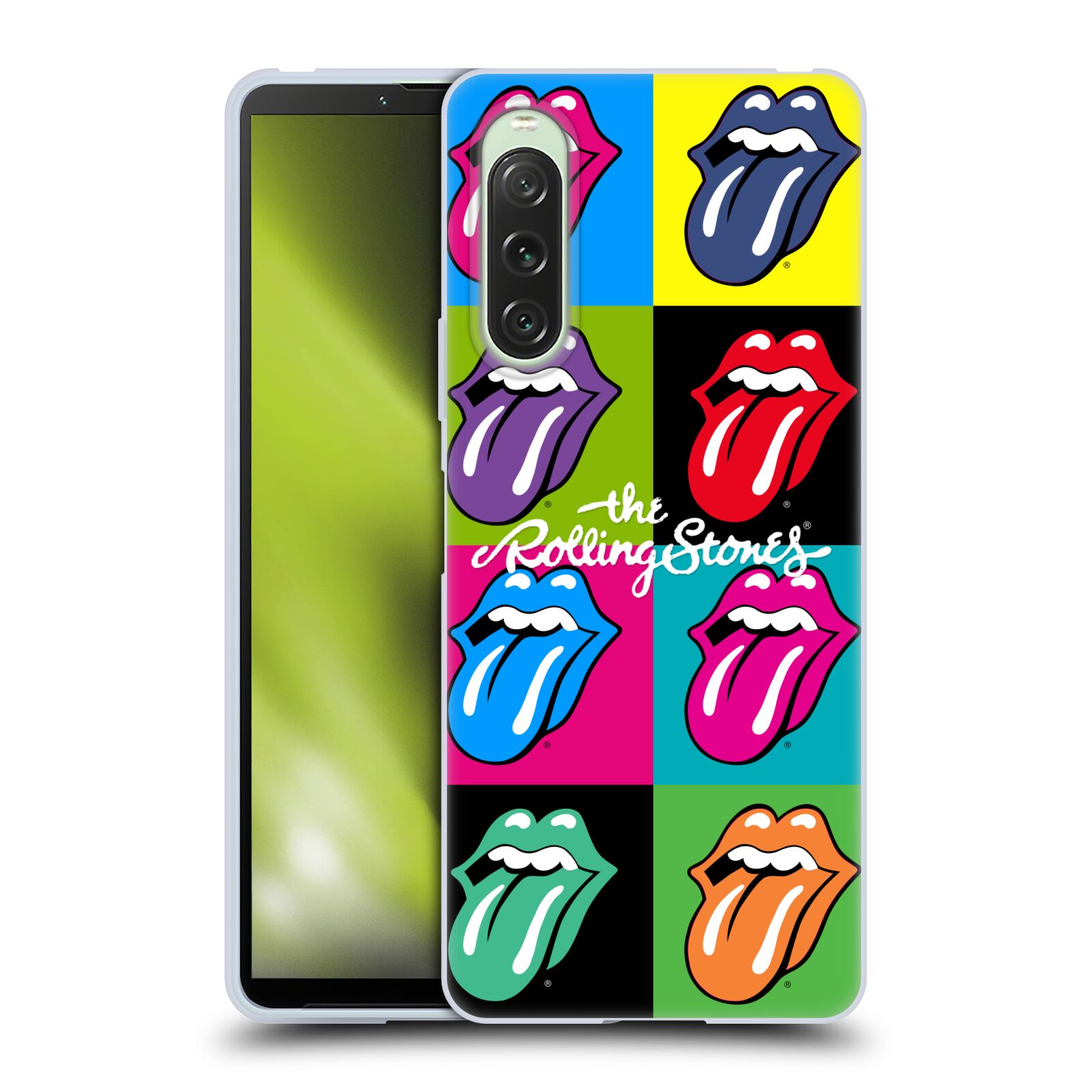 Silikonové pouzdro - Sony Xperia 10 V - Head Case - The Rolling Stones - Pop Art Vyplazené Jazyky (Silikonový kryt, obal, pouzdro na mobilní telefon Sony Xperia 10 V s motivem The Rolling Stones - Pop Art Vyplazené Jazyky)