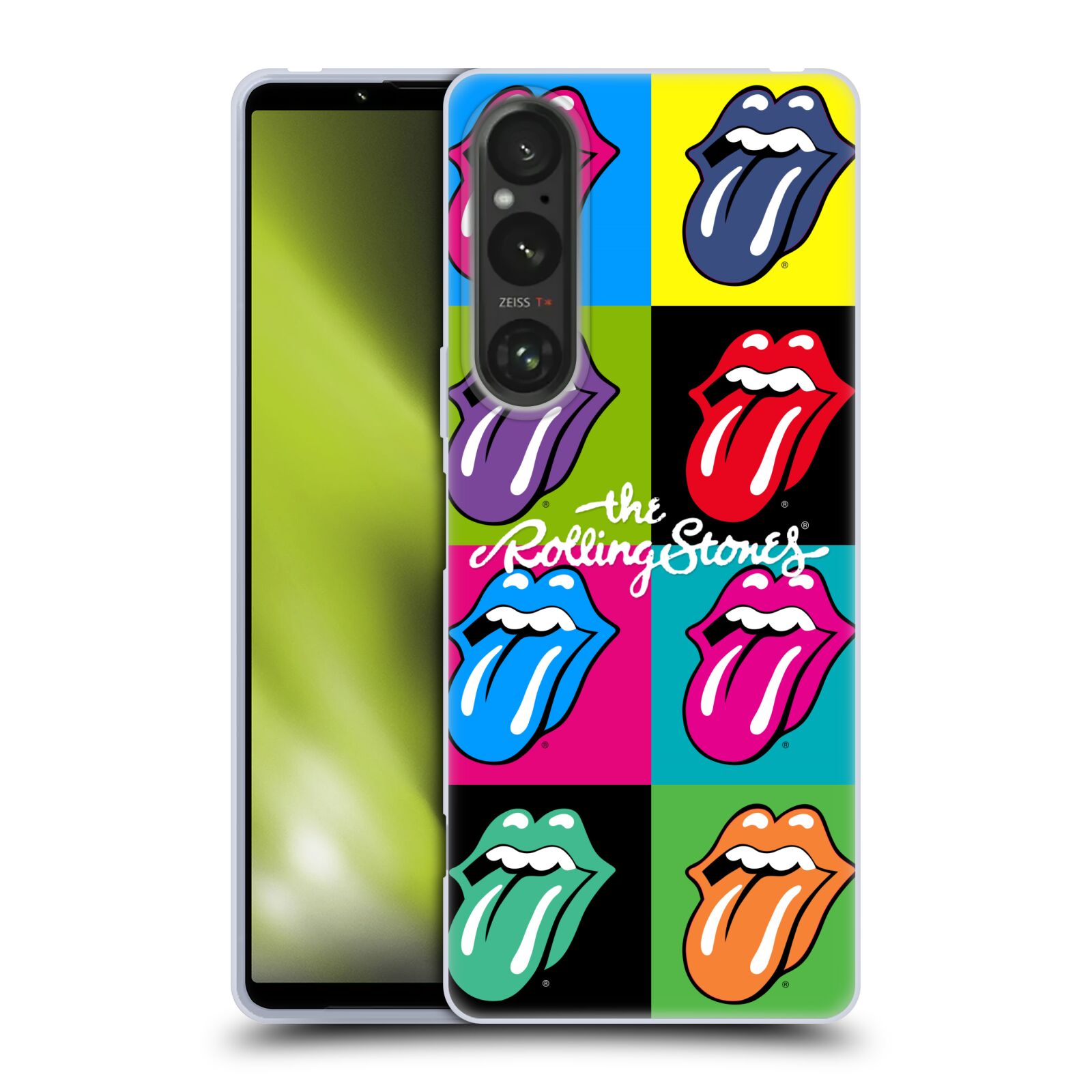 Silikonové pouzdro - Sony Xperia 1 V - Head Case - The Rolling Stones - Pop Art Vyplazené Jazyky (Silikonový kryt, obal, pouzdro na mobilní telefon Sony Xperia 1 V s motivem The Rolling Stones - Pop Art Vyplazené Jazyky)