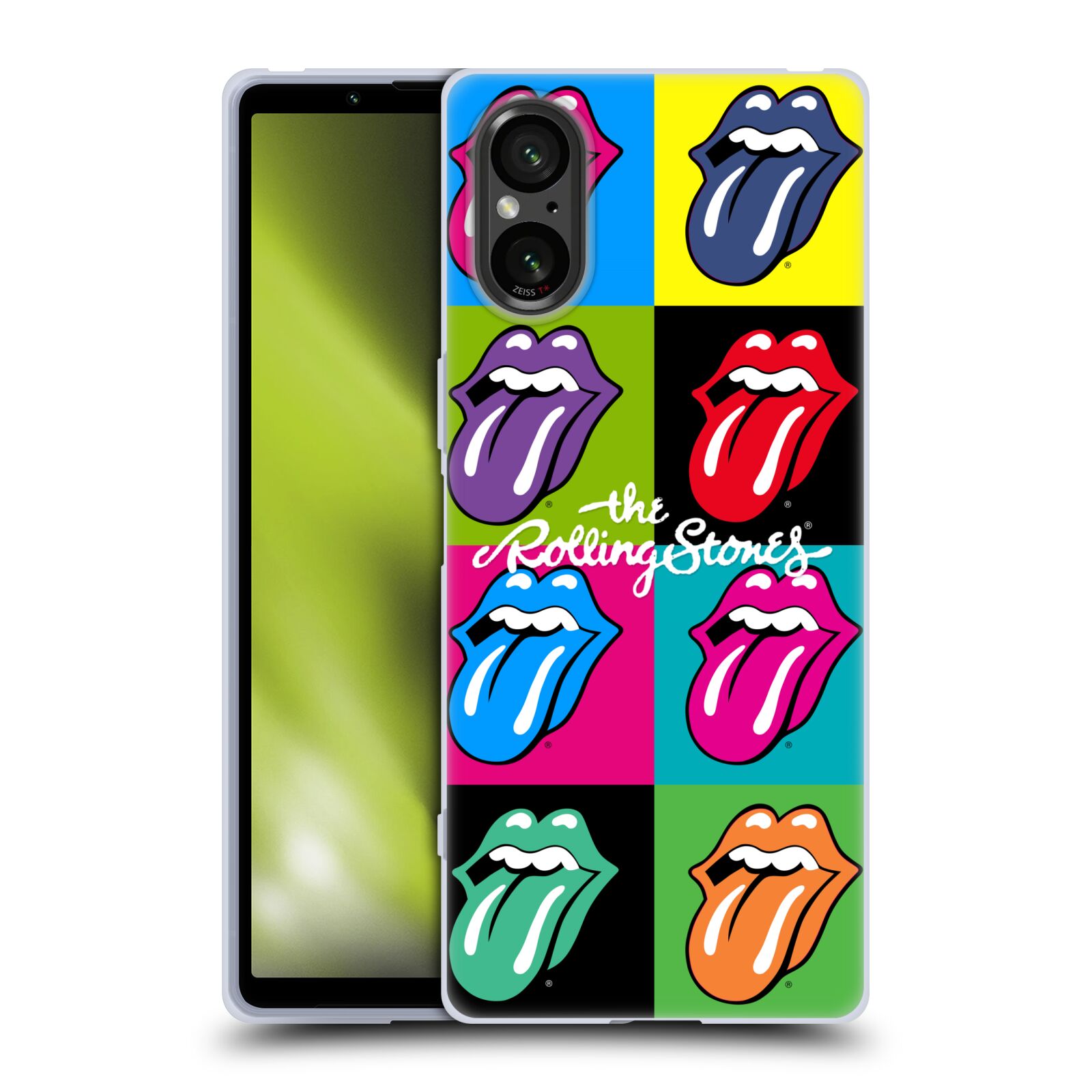 Silikonové pouzdro - Sony Xperia 5 V - Head Case - The Rolling Stones - Pop Art Vyplazené Jazyky (Silikonový kryt, obal, pouzdro na mobilní telefon Sony Xperia 5 V s motivem The Rolling Stones - Pop Art Vyplazené Jazyky)