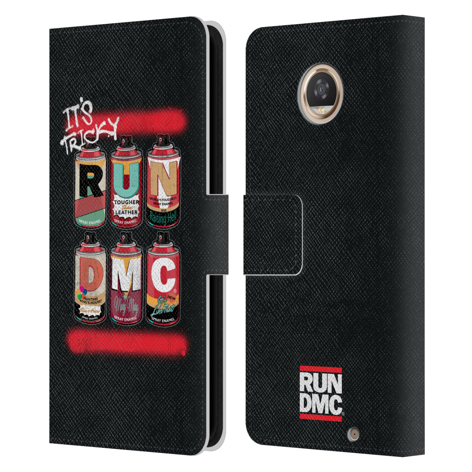 RUN-D.M.C. KEY ART LEATHER BOOK WALLET CASE COVER FOR MOTOROLA PHONES - Picture 15 of 15
