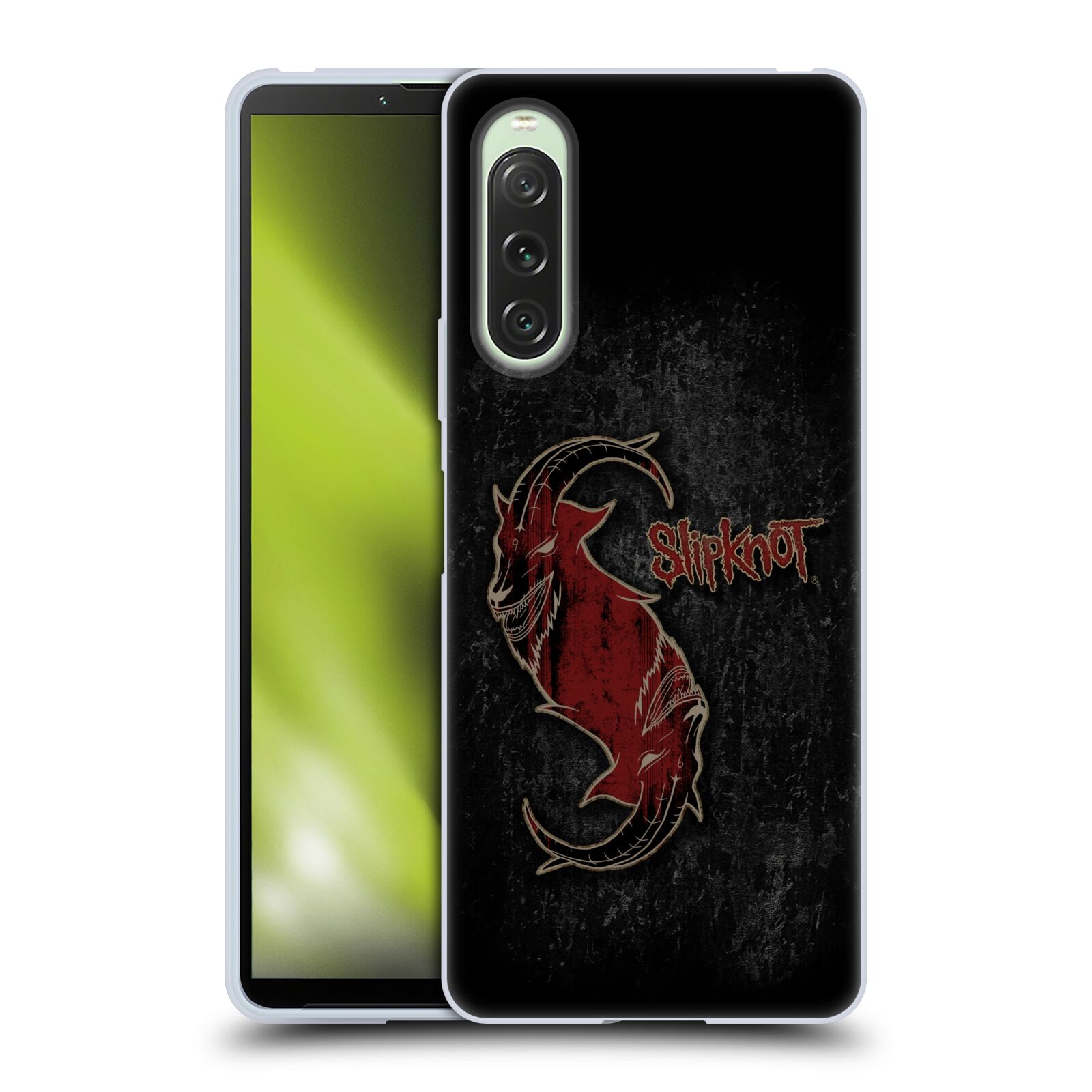 Silikonové pouzdro - Sony Xperia 10 V - Head Case - Slipknot - Rudý kozel (Silikonový kryt, obal, pouzdro na mobilní telefon Sony Xperia 10 V s motivem Slipknot - Rudý kozel)