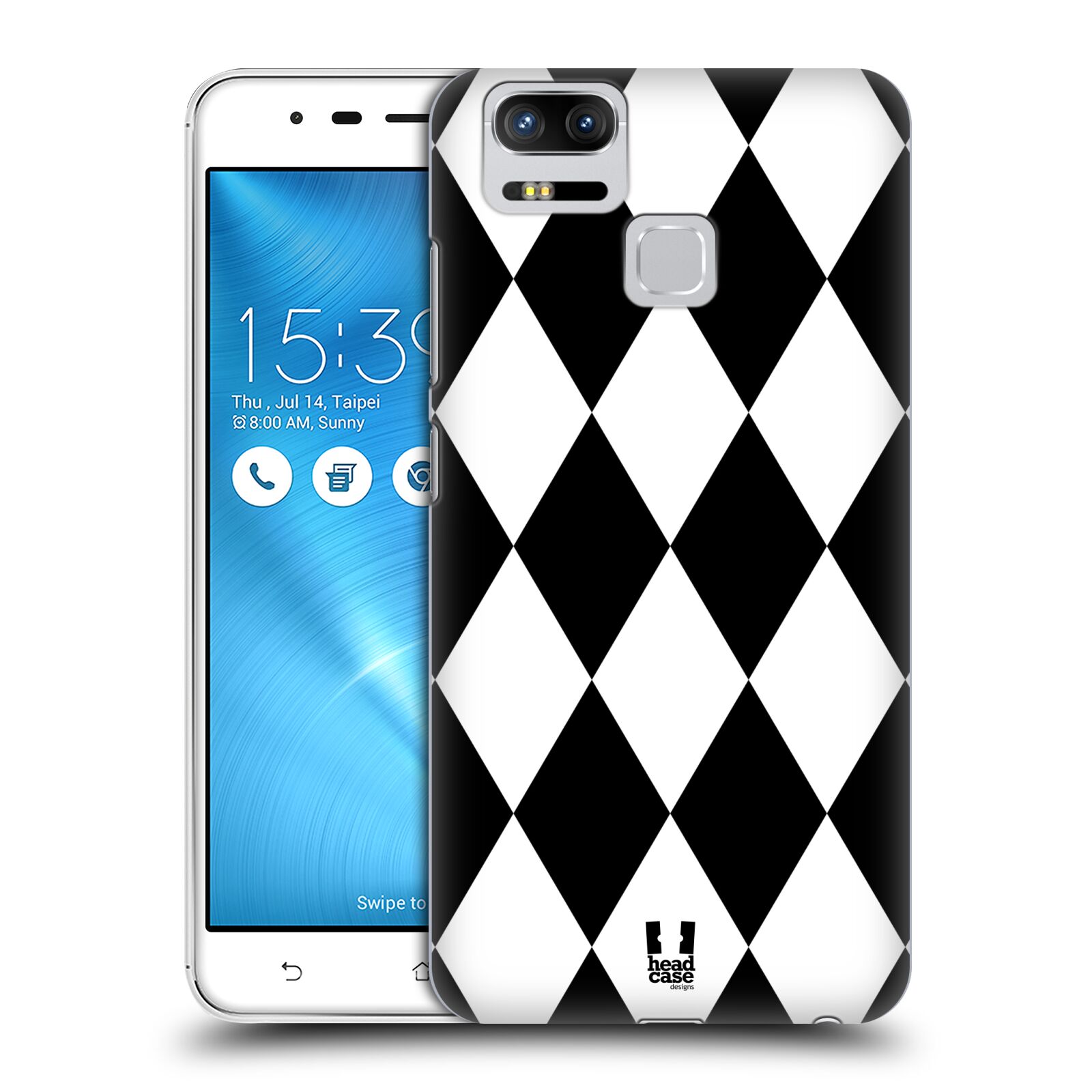 HEAD CASE DESIGNS BNW PATTERNS BACK CASE & WALLPAPER FOR ASUS ZENFONE PHONES - Picture 9 of 17