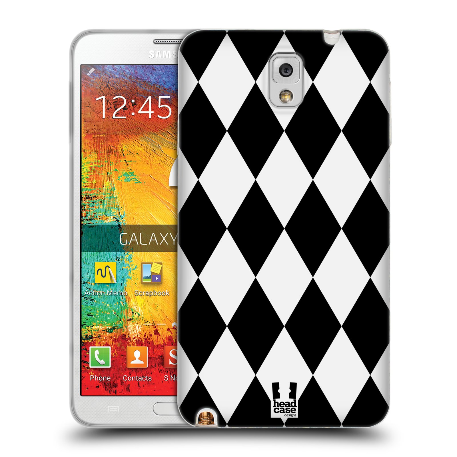 HEAD CASE DESIGNS BLACK AND WHITE PATTERNS SOFT GEL CASE FOR SAMSUNG PHONES 2