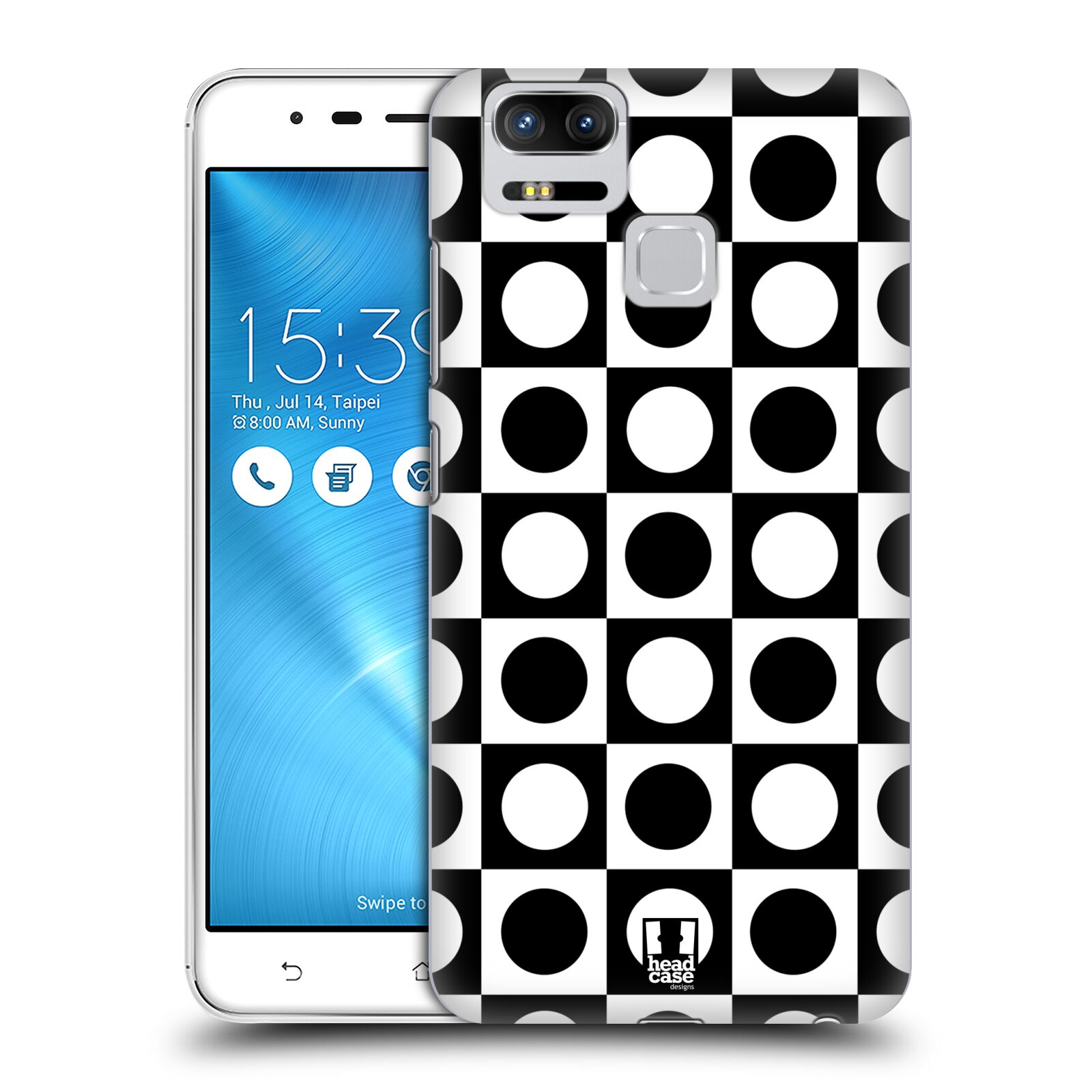 HEAD CASE DESIGNS BNW PATTERNS BACK CASE & WALLPAPER FOR ASUS ZENFONE PHONES - Picture 10 of 17