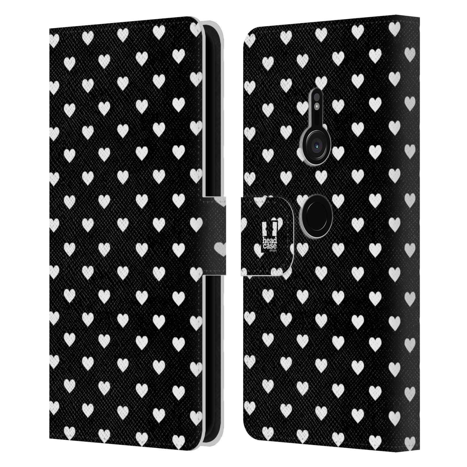 HEAD CASE DESIGNS BLACK AND WHITE PATTERNS LEATHER BOOK CASE FOR SONY PHONES 1 - Picture 10 of 15