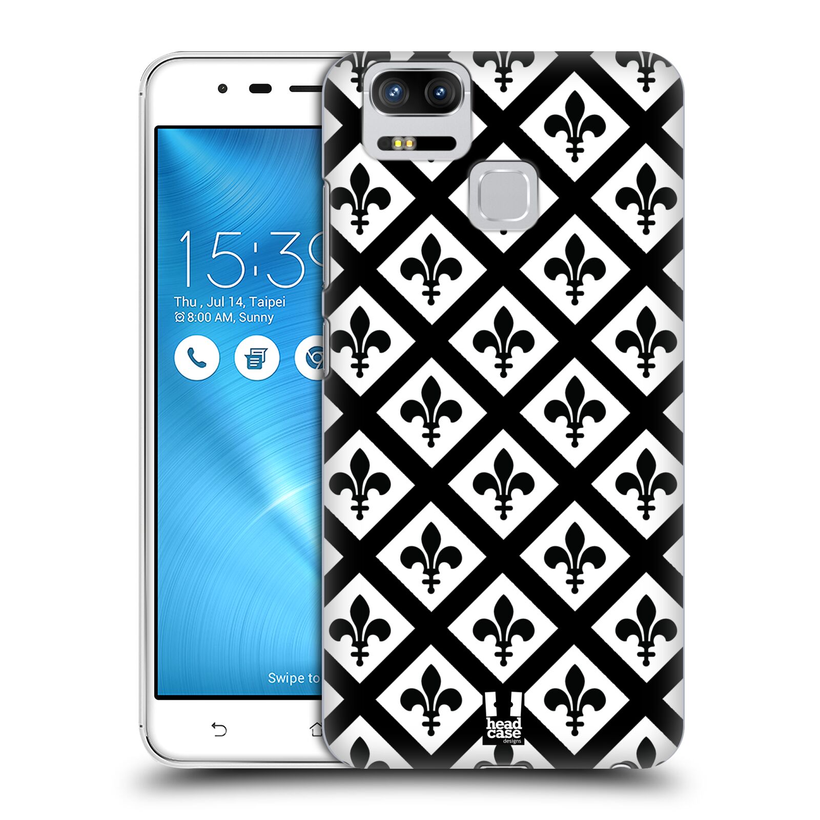 HEAD CASE DESIGNS BNW PATTERNS BACK CASE & WALLPAPER FOR ASUS ZENFONE PHONES - Picture 13 of 17