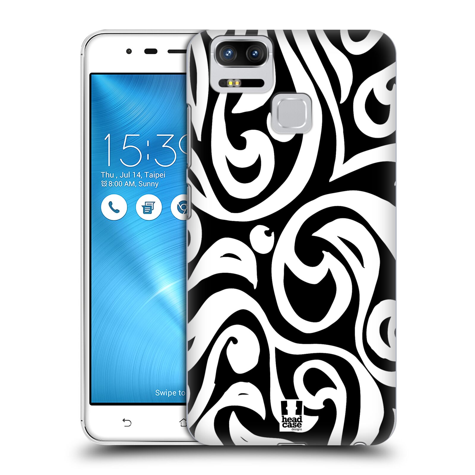 HEAD CASE DESIGNS BNW PATTERNS BACK CASE & WALLPAPER FOR ASUS ZENFONE PHONES - Picture 15 of 17