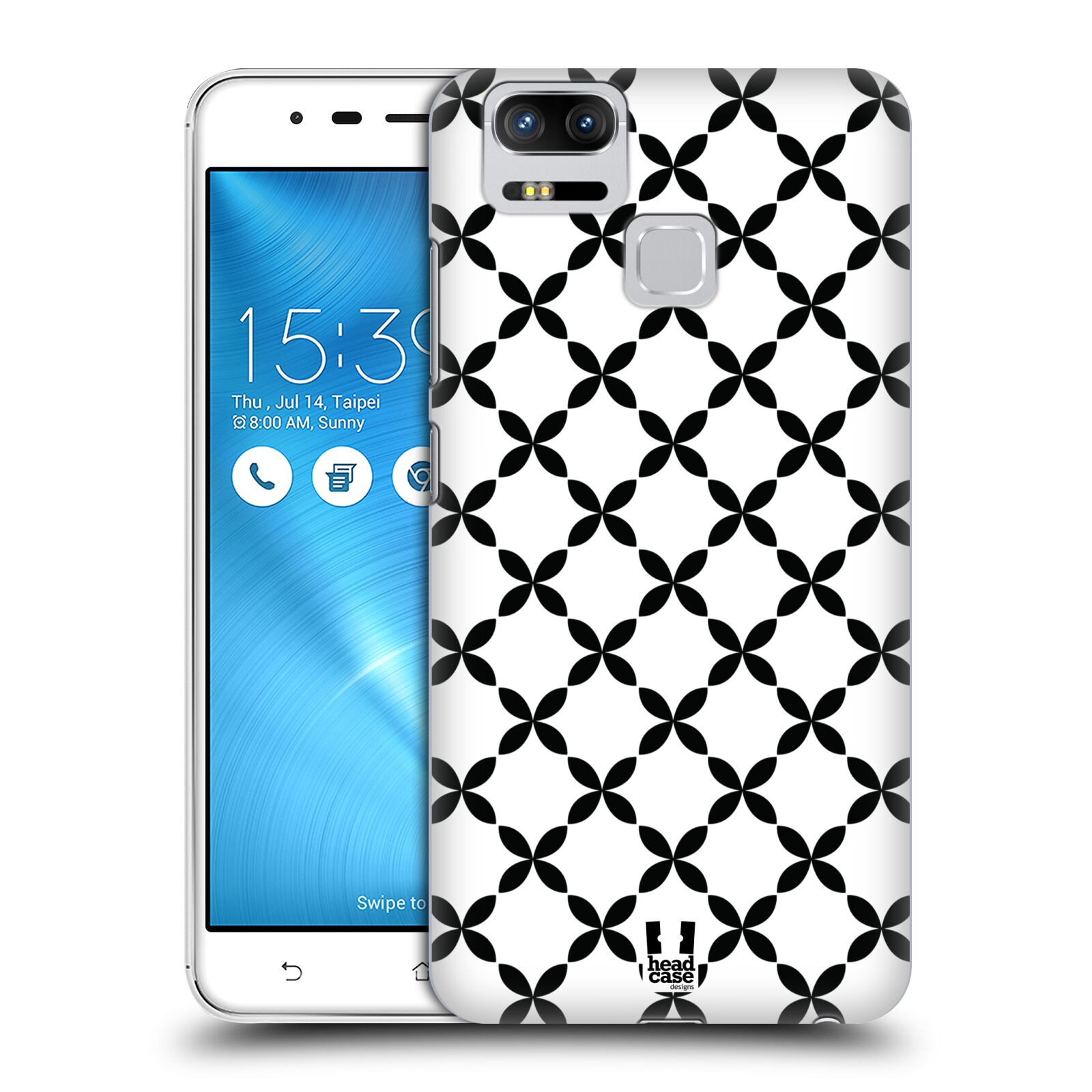 HEAD CASE DESIGNS BNW PATTERNS BACK CASE & WALLPAPER FOR ASUS ZENFONE PHONES - Picture 16 of 17