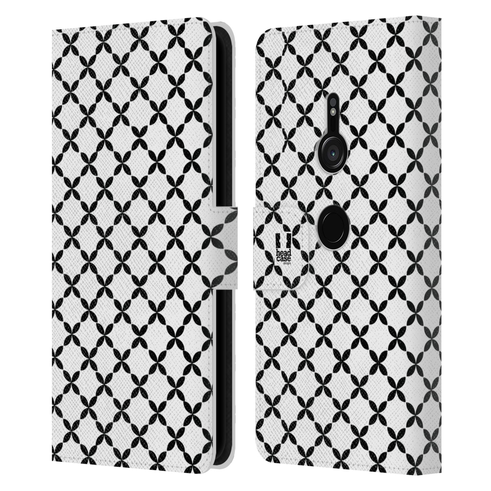 HEAD CASE DESIGNS BLACK AND WHITE PATTERNS LEATHER BOOK CASE FOR SONY PHONES 1 - Picture 14 of 15