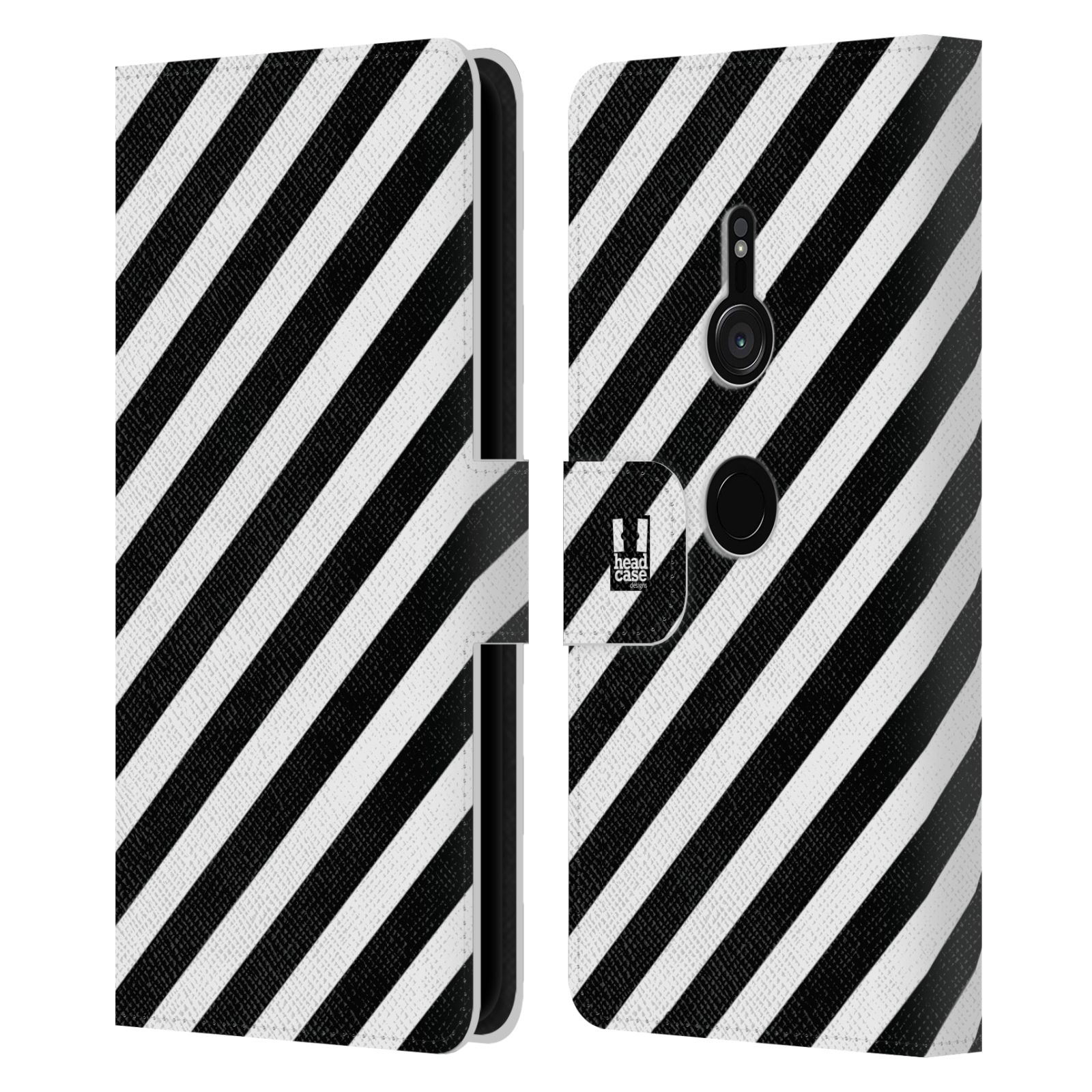 HEAD CASE DESIGNS BLACK AND WHITE PATTERNS LEATHER BOOK CASE FOR SONY PHONES 1 - Picture 15 of 15