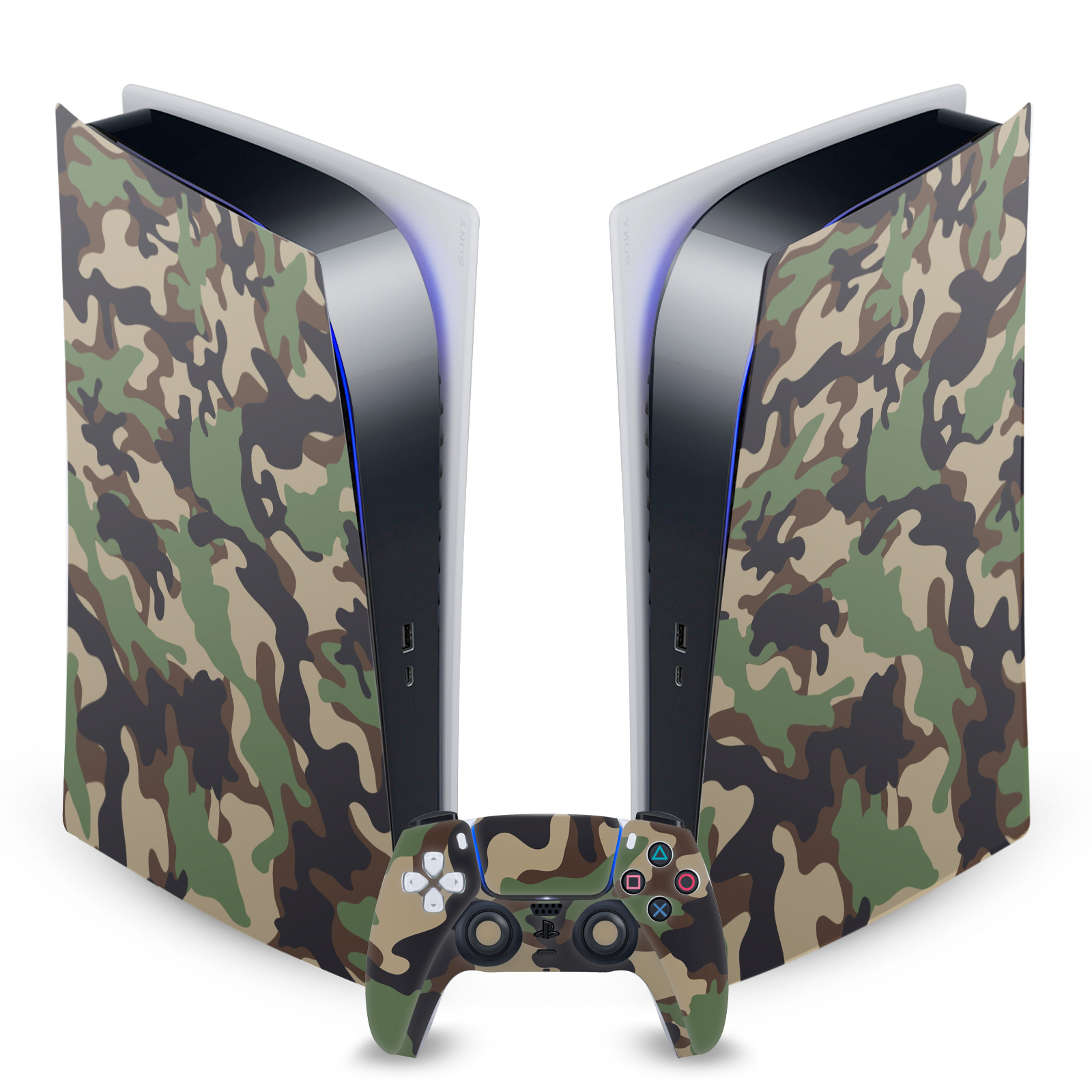 HEAD CASE DESIGNS CAMOUFLAGE VINYL SKIN FOR SONY PS5 DIGITAL EDITION BUNDLE