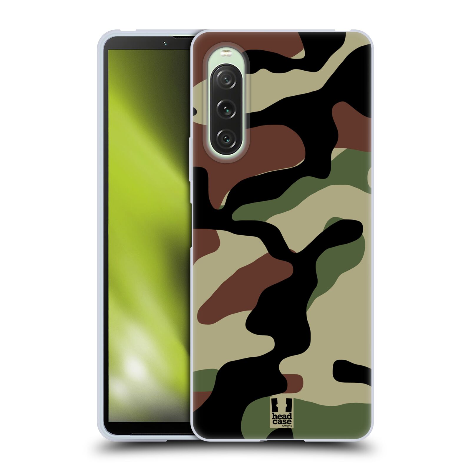 Silikonové pouzdro - Sony Xperia 10 V - Head Case - Maskáče (Silikonový kryt, obal, pouzdro na mobilní telefon Sony Xperia 10 V s motivem Maskáče)