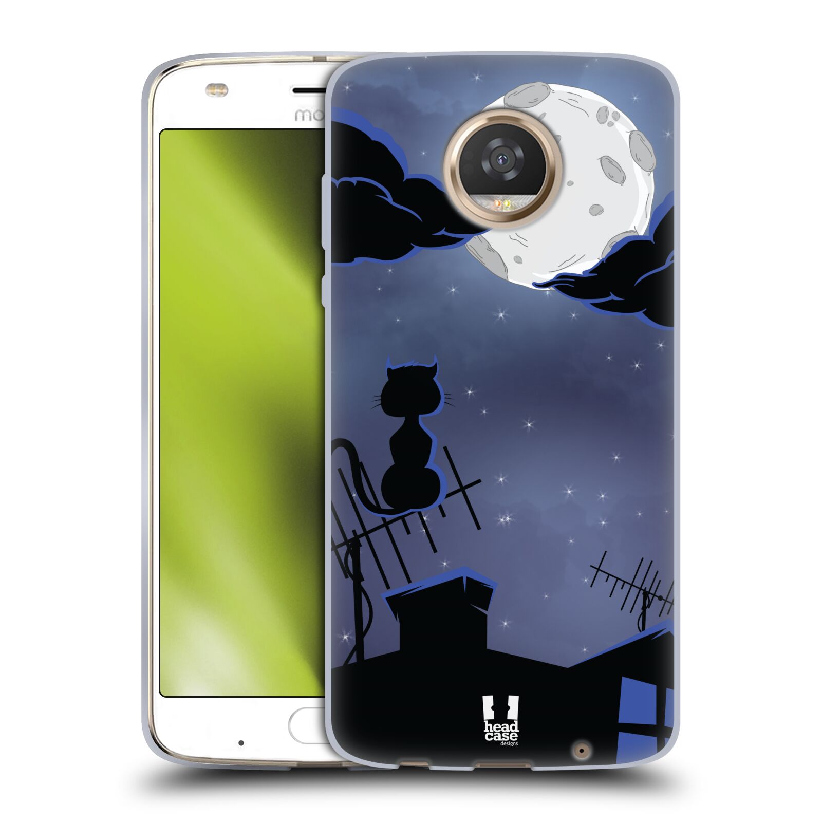 HEAD CASE DESIGNS CAT AND MOON GEL CASE FOR MOTOROLA PHONES - Picture 8 of 14