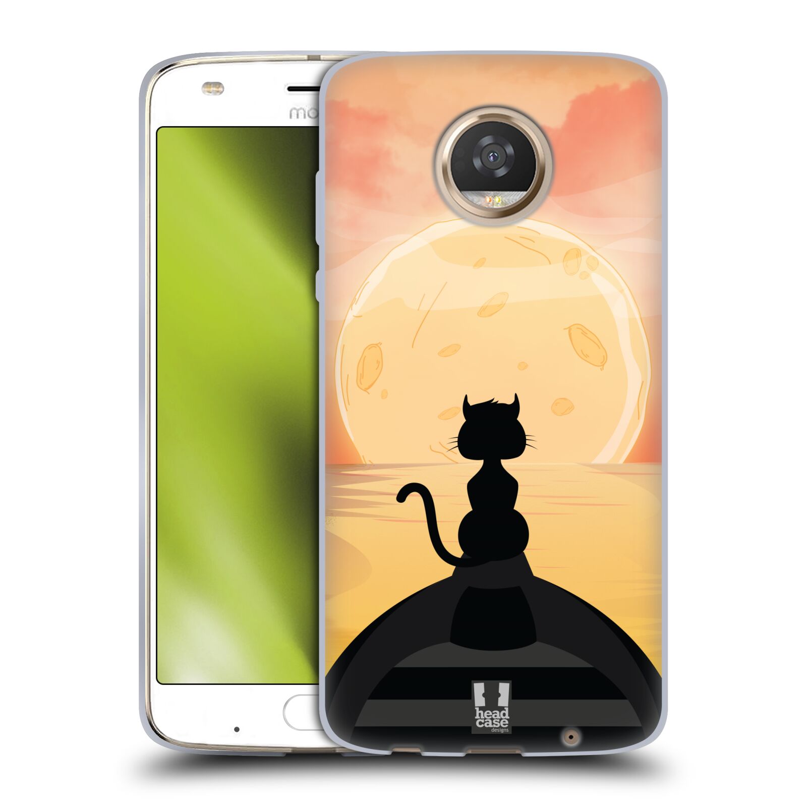 HEAD CASE DESIGNS CAT AND MOON GEL CASE FOR MOTOROLA PHONES - Picture 9 of 14