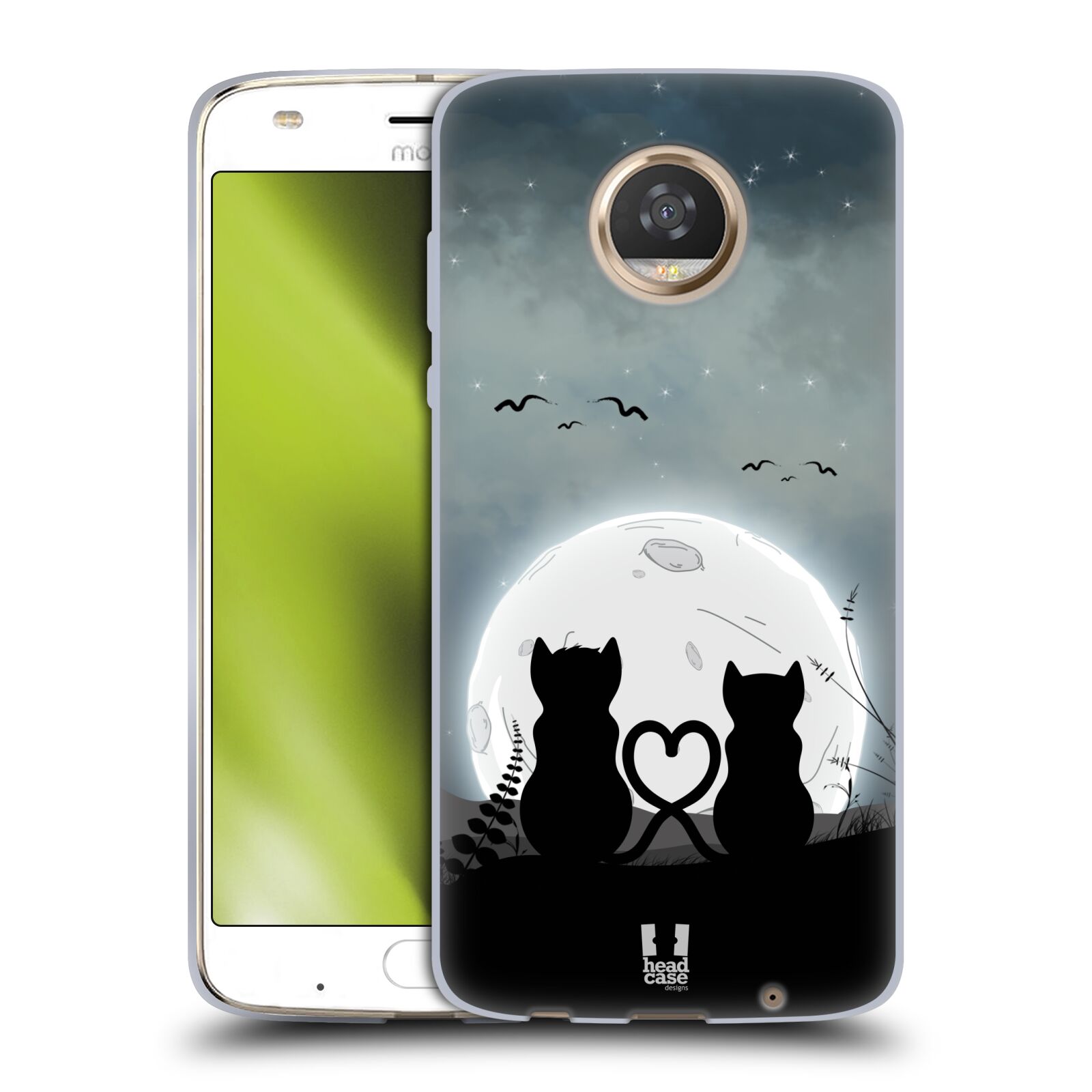 HEAD CASE DESIGNS CAT AND MOON GEL CASE FOR MOTOROLA PHONES - Picture 10 of 14