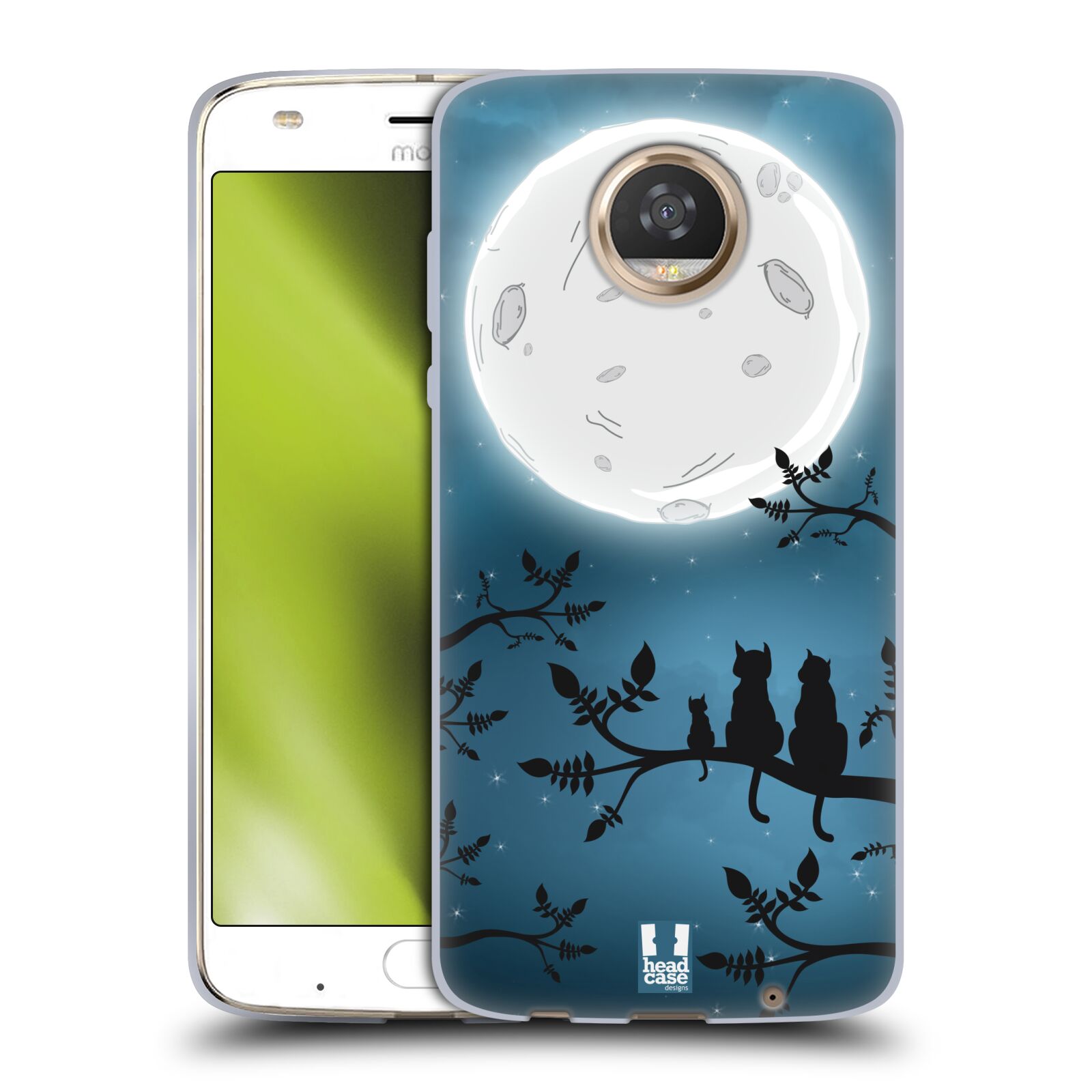 HEAD CASE DESIGNS CAT AND MOON GEL CASE FOR MOTOROLA PHONES - Picture 13 of 14