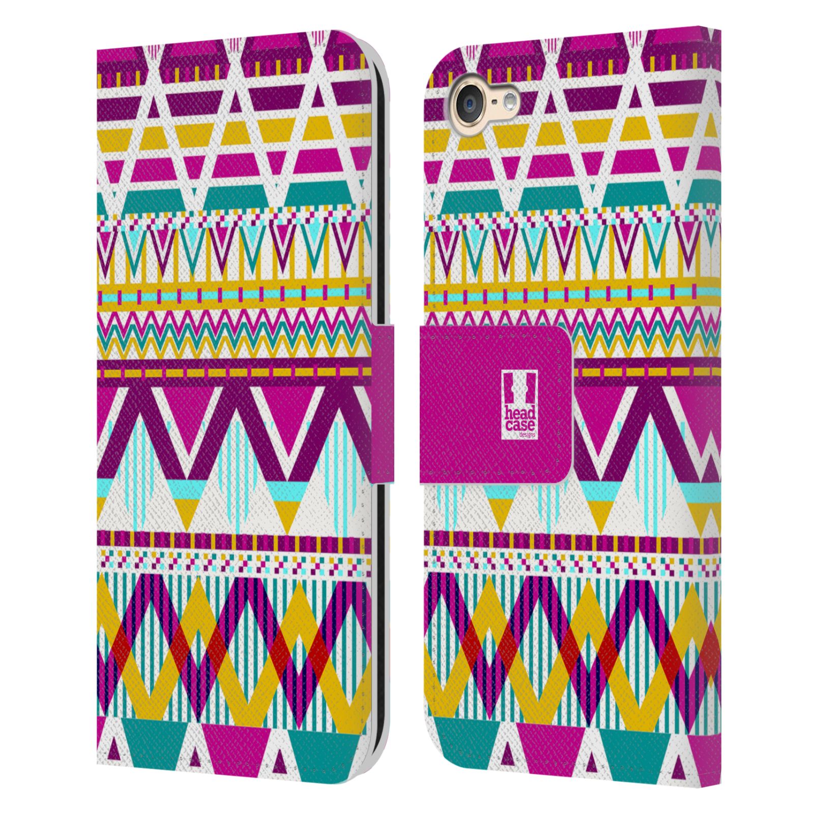 HEAD CASE DESIGNS CANDY TRIBAL LEATHER BOOK WALLET CASE FOR APPLE iPOD TOUCH MP3 - Picture 9 of 10