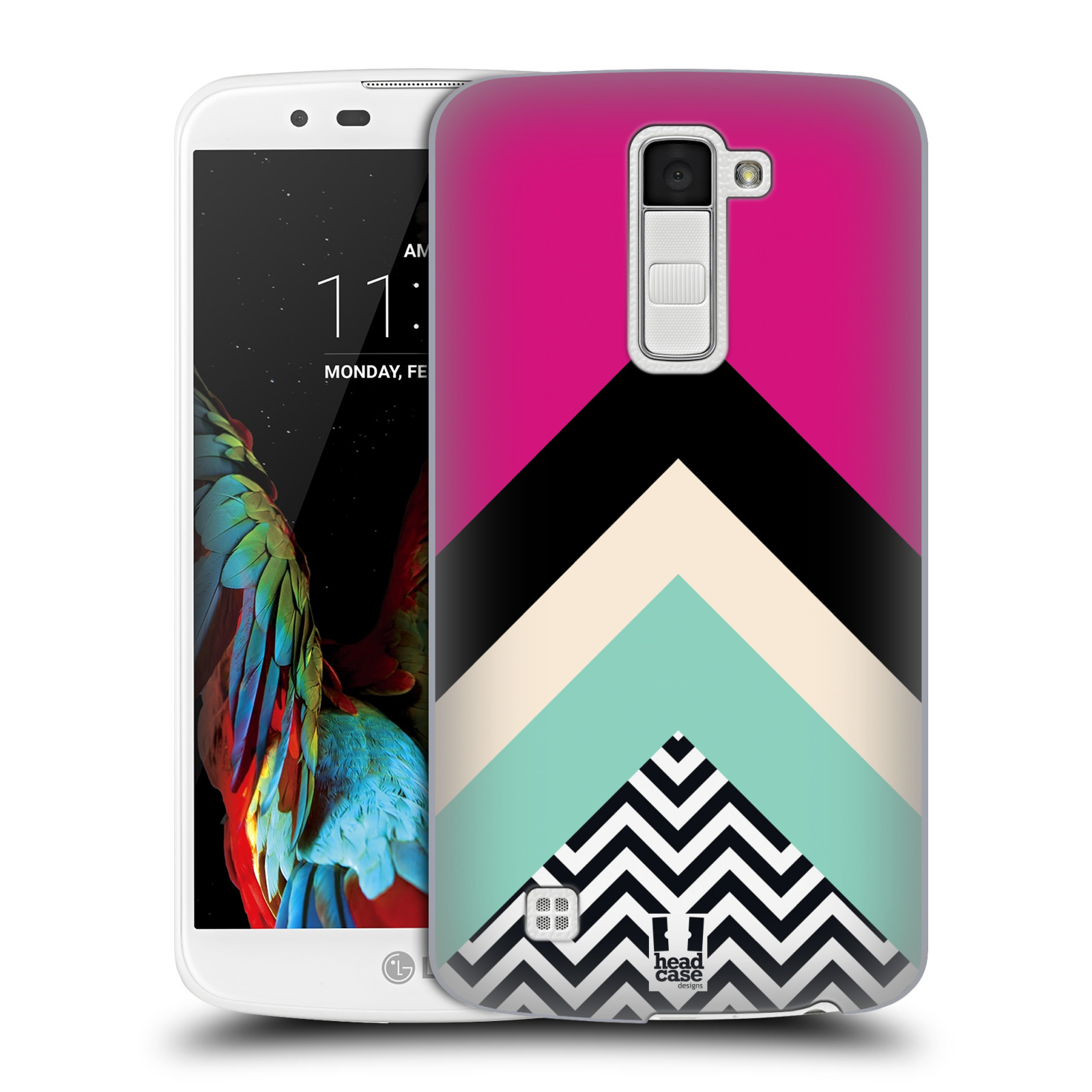 HEAD CASE DESIGNS COLOUR BLOCK CHEVRON BACK CASE & WALLPAPER FOR LG PHONES 3 - Picture 10 of 18