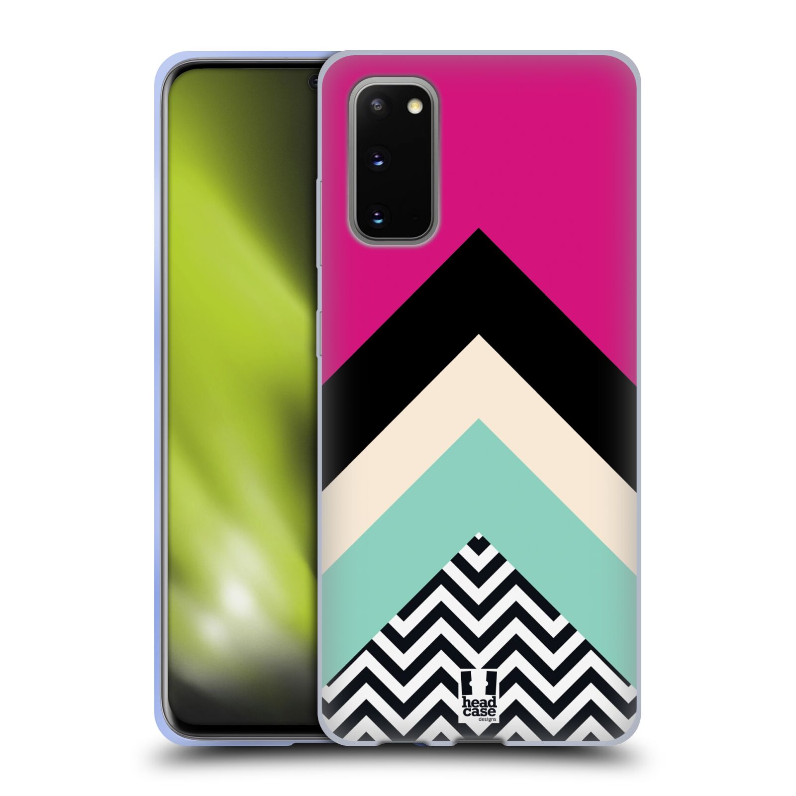 HEAD CASE DESIGNS COLOUR BLOCK CHEVRON GEL CASE & WALLPAPER FOR SAMSUNG PHONES 1 - Picture 9 of 17