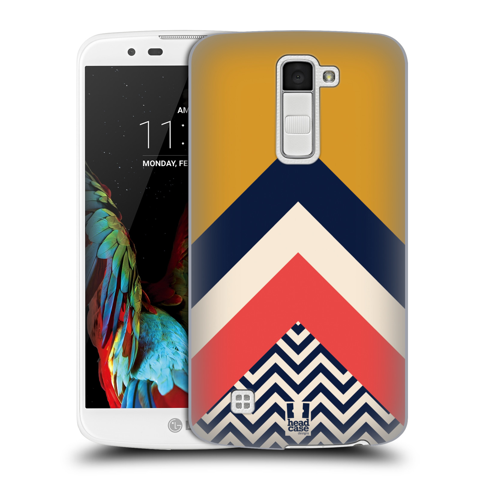 HEAD CASE DESIGNS COLOUR BLOCK CHEVRON BACK CASE & WALLPAPER FOR LG PHONES 3 - Picture 12 of 18