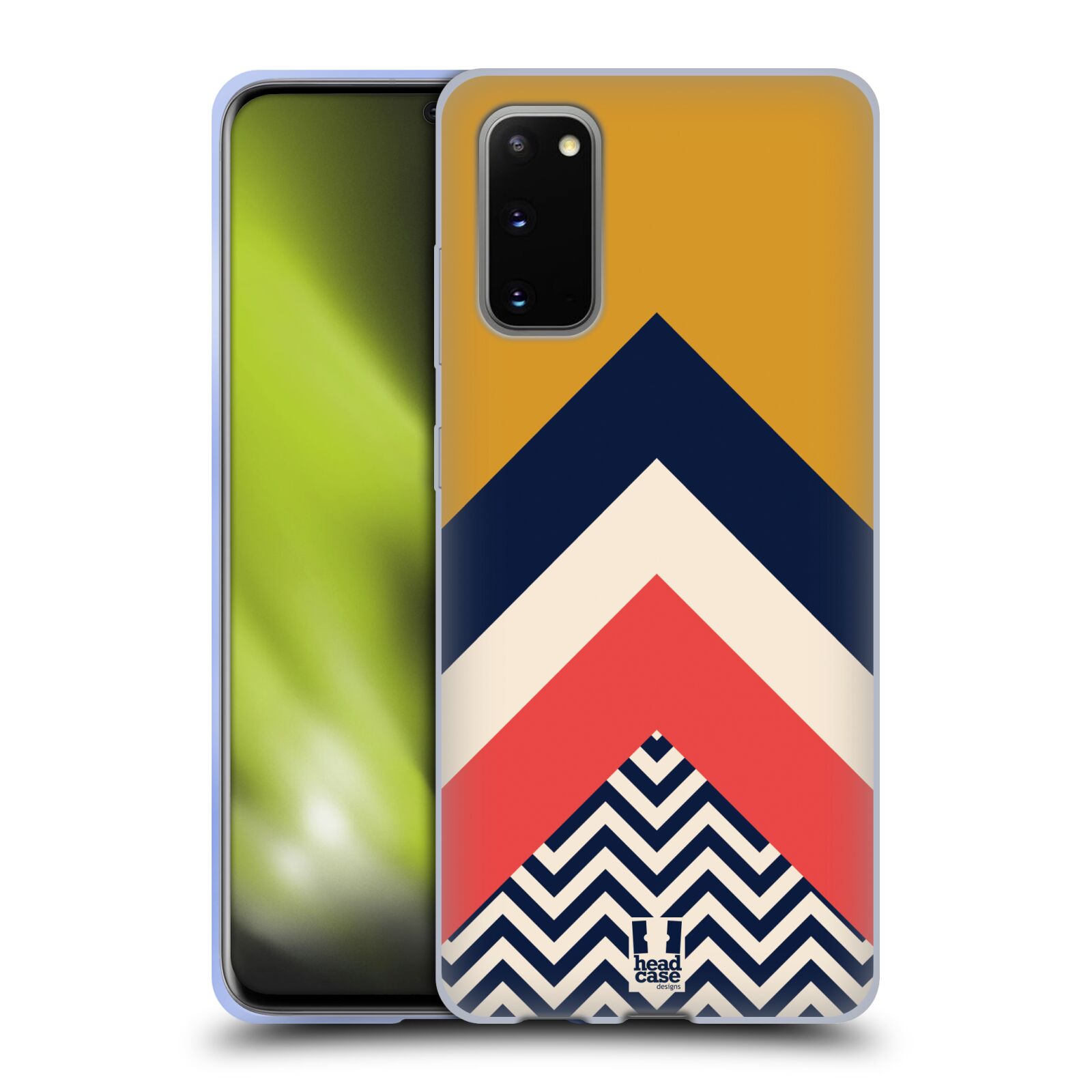 HEAD CASE DESIGNS COLOUR BLOCK CHEVRON GEL CASE & WALLPAPER FOR SAMSUNG PHONES 1 - Picture 11 of 17