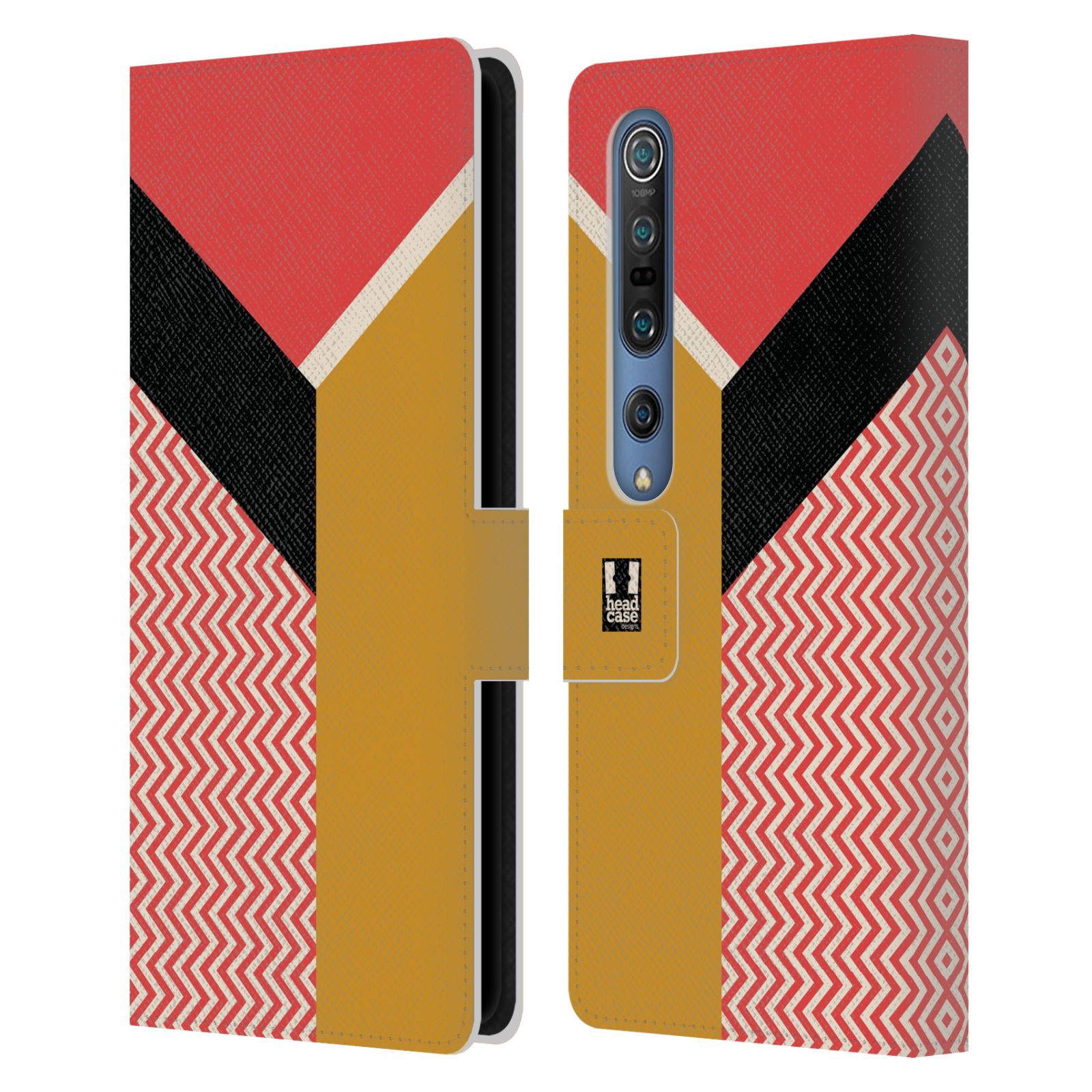 HEAD CASE DESIGNS COLOUR BLOCK CHEVRON LEATHER BOOK CASE FOR XIAOMI PHONES - Picture 14 of 16