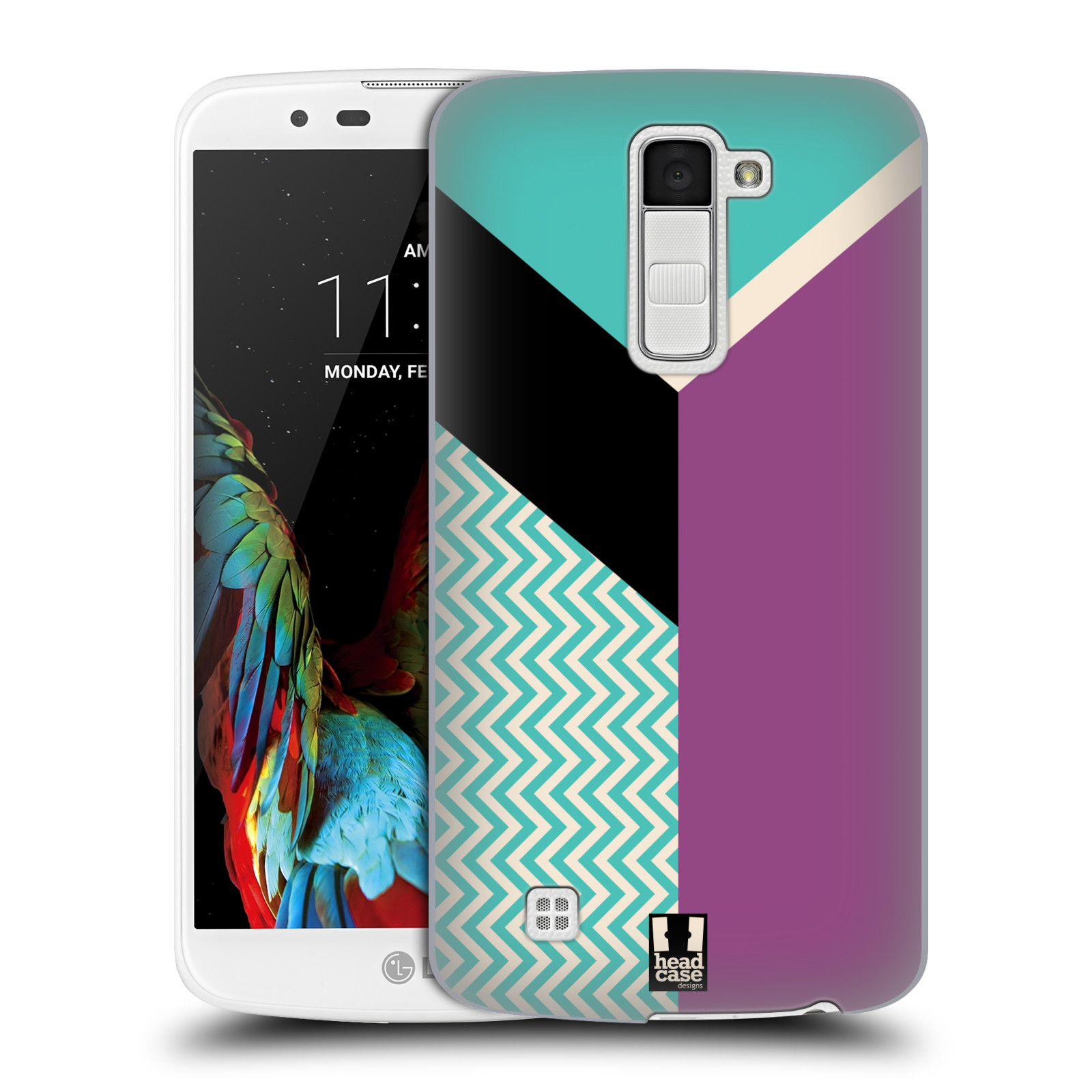 HEAD CASE DESIGNS COLOUR BLOCK CHEVRON BACK CASE & WALLPAPER FOR LG PHONES 3 - Picture 17 of 18