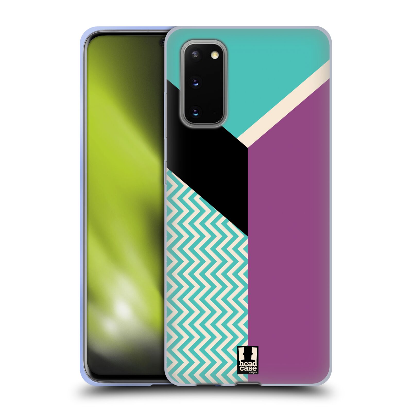 HEAD CASE DESIGNS COLOUR BLOCK CHEVRON GEL CASE & WALLPAPER FOR SAMSUNG PHONES 1 - Picture 16 of 17
