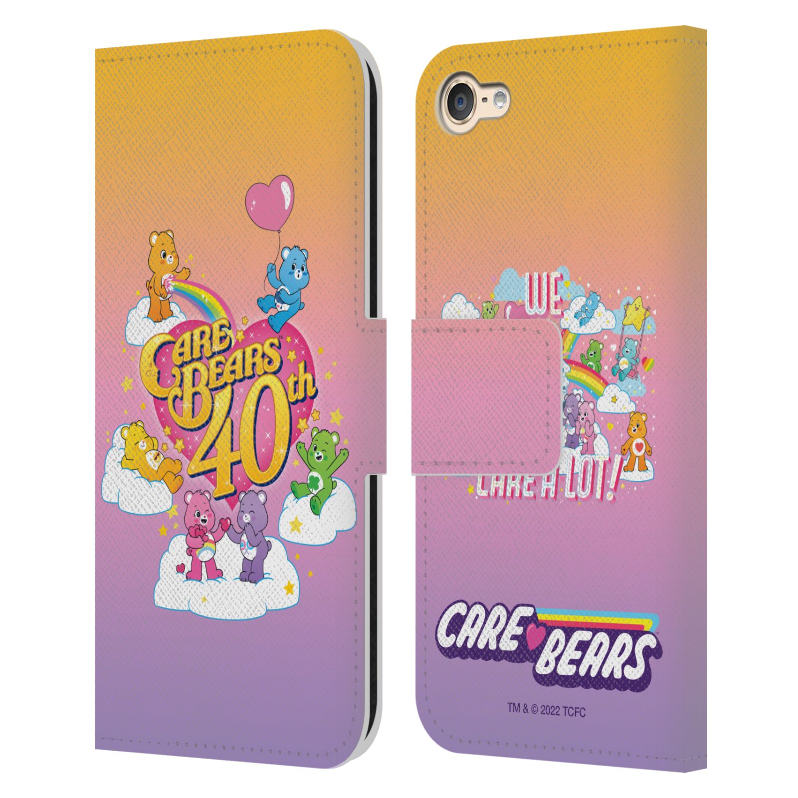 OFFICIAL CARE BEARS 40TH ANNIVERSARY LEATHER BOOK CASE FOR APPLE iPOD TOUCH MP3 - Picture 8 of 12