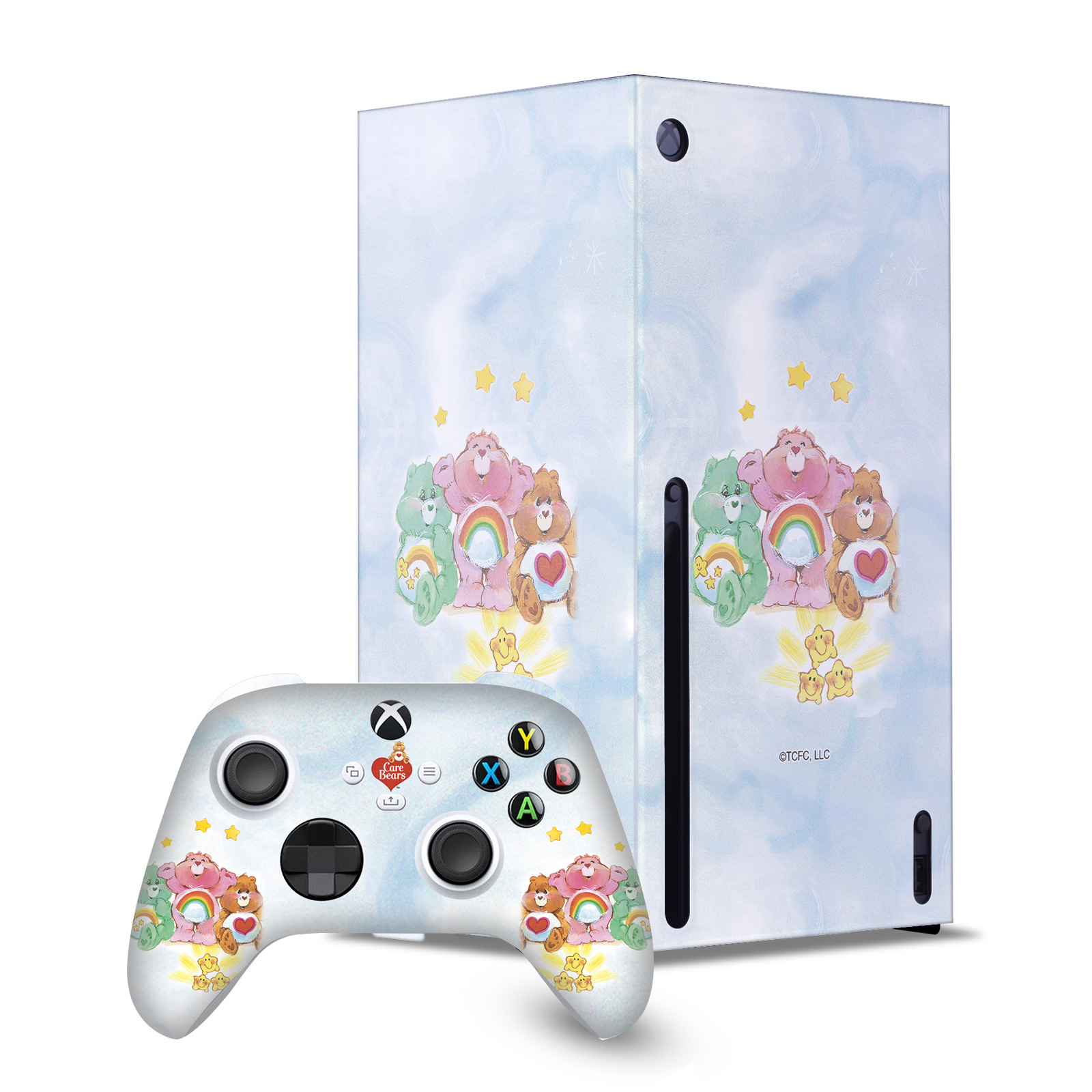 OFFICIAL CARE BEARS CLASSIC CONSOLE WRAP AND CONTROLLER SKIN FOR XBOX SERIES X