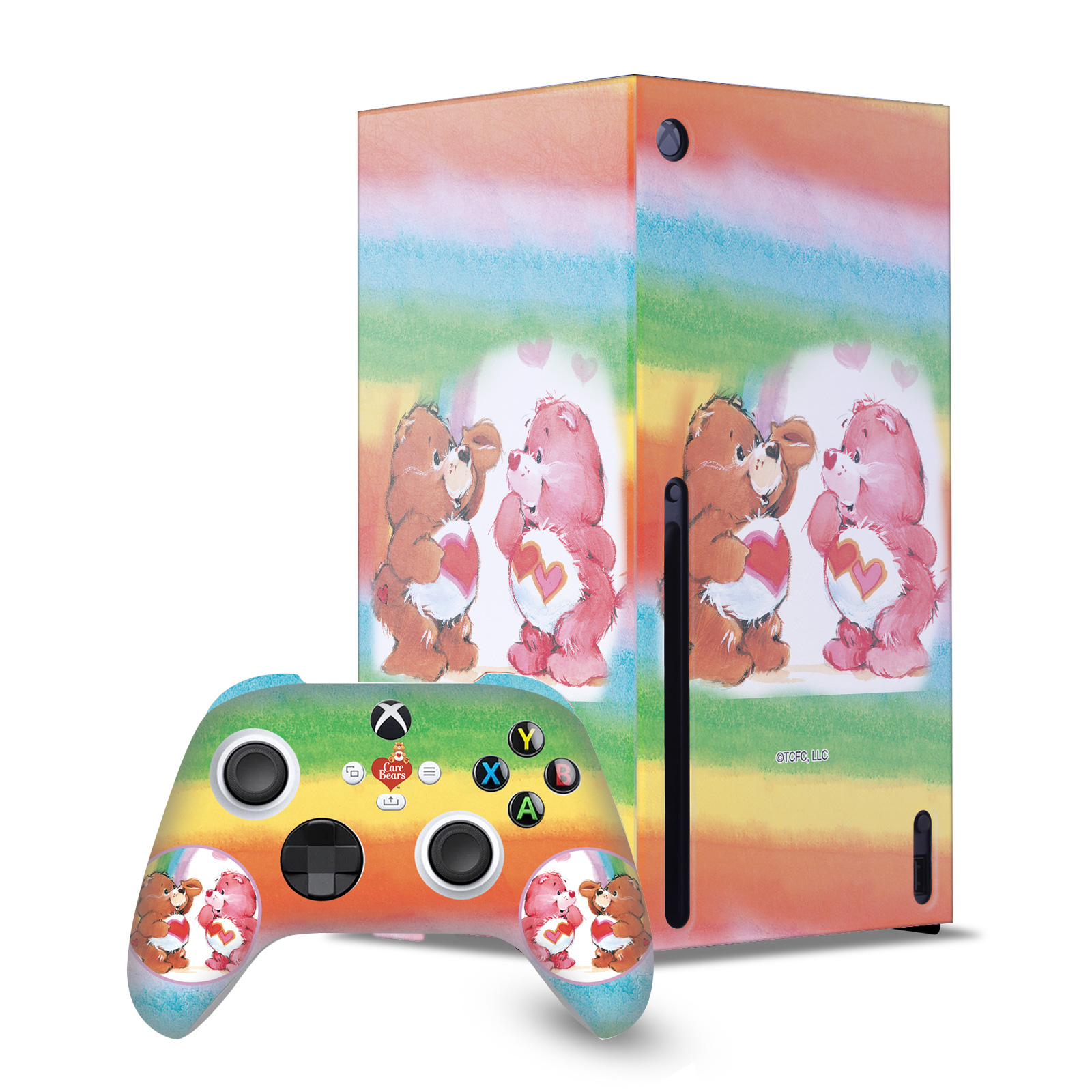 OFFICIAL CARE BEARS CLASSIC CONSOLE WRAP AND CONTROLLER SKIN FOR XBOX SERIES X