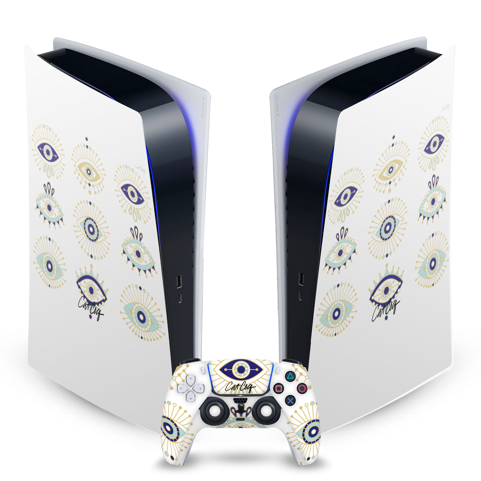 OFFICIAL CAT COQUILLETTE ART MIX VINYL SKIN FOR SONY PS5 DIGITAL EDITION BUNDLE