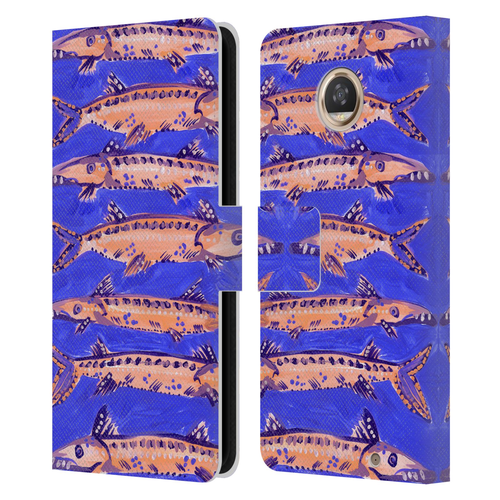 OFFICIAL CAT COQUILLETTE SEA LEATHER BOOK WALLET CASE FOR MOTOROLA PHONES - Picture 7 of 12
