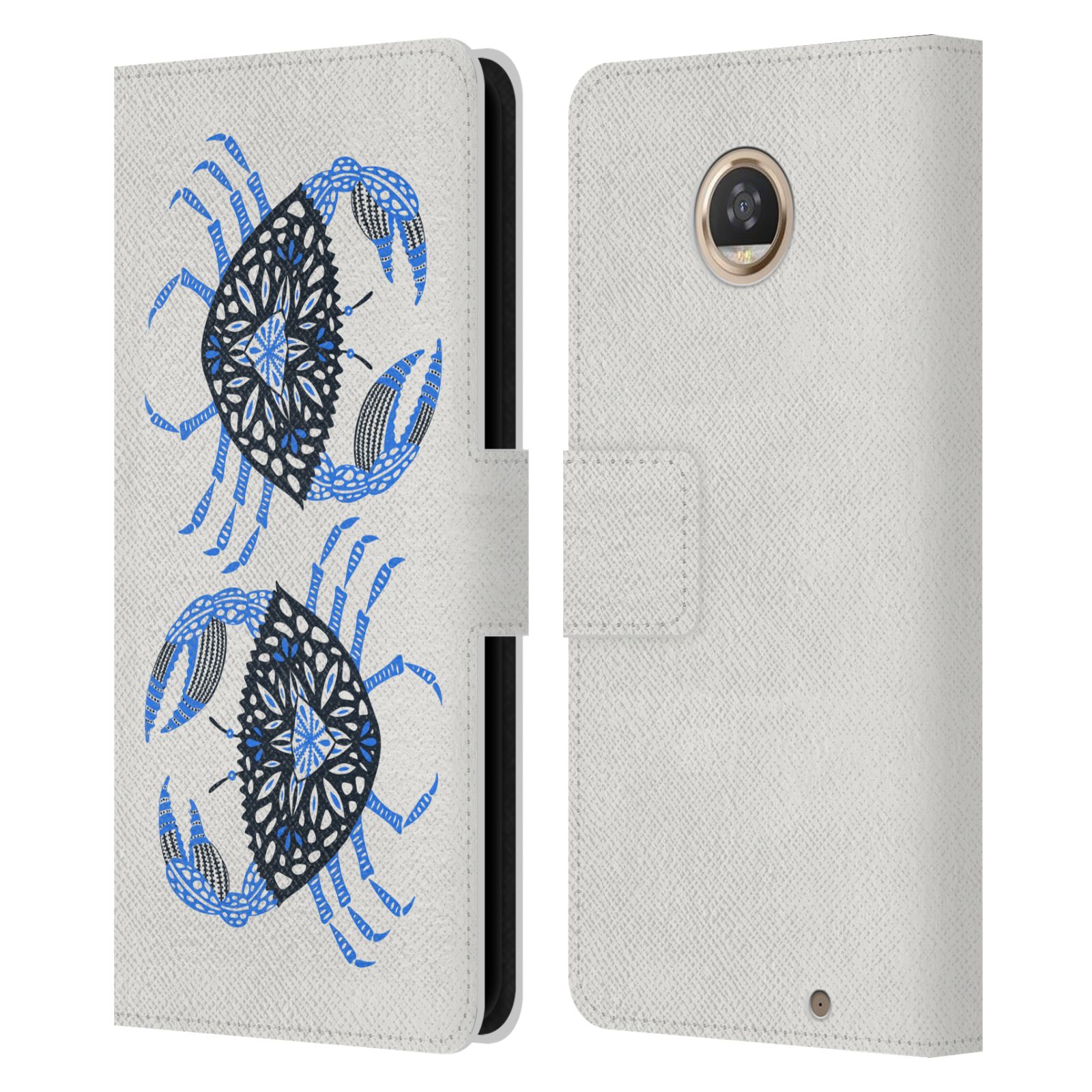 OFFICIAL CAT COQUILLETTE SEA LEATHER BOOK WALLET CASE FOR MOTOROLA PHONES - Picture 9 of 12