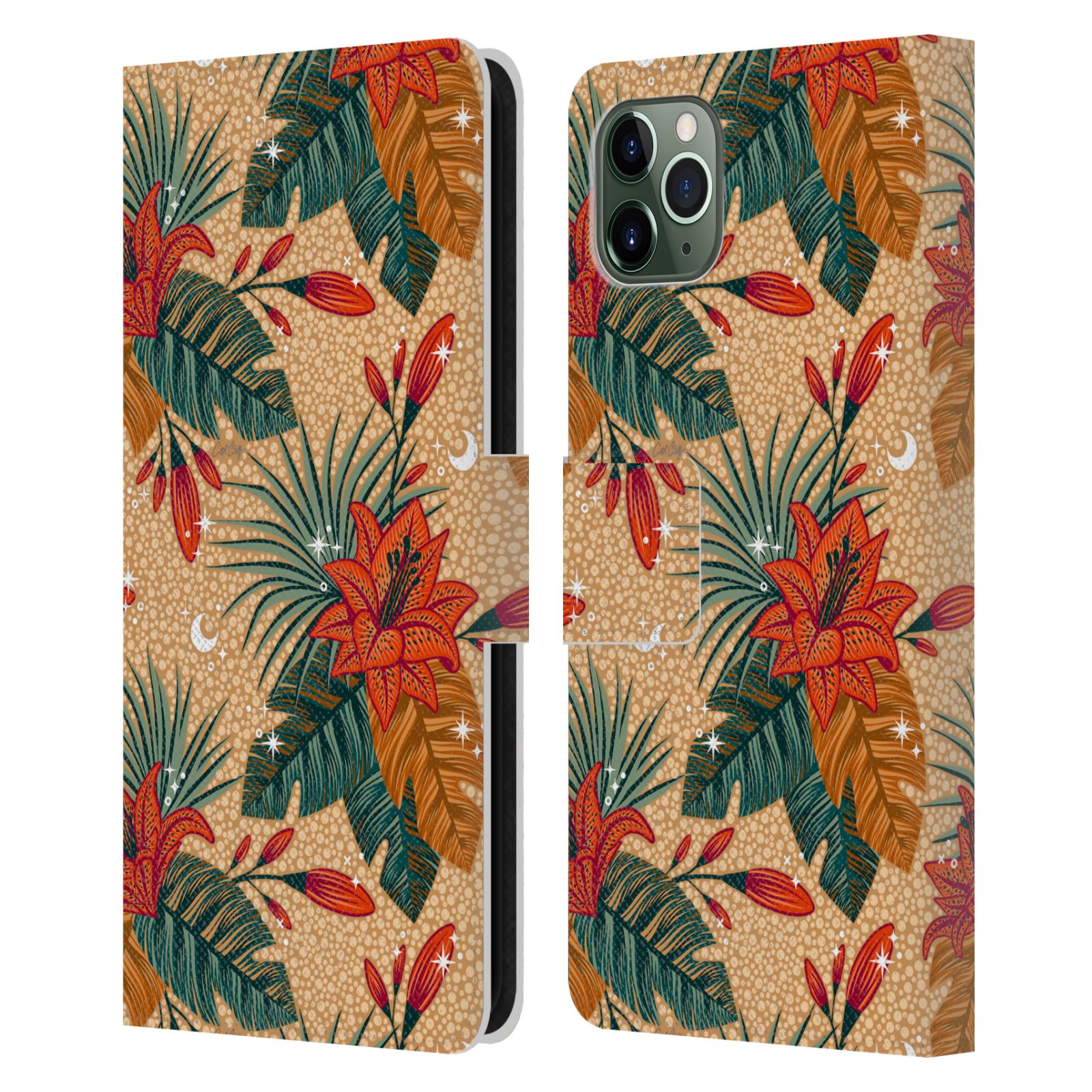 CAT COQUILLETTE TROPICAL WILDLIFE LEATHER BOOK WALLET CASE FOR APPLE iPHONE - Picture 16 of 16