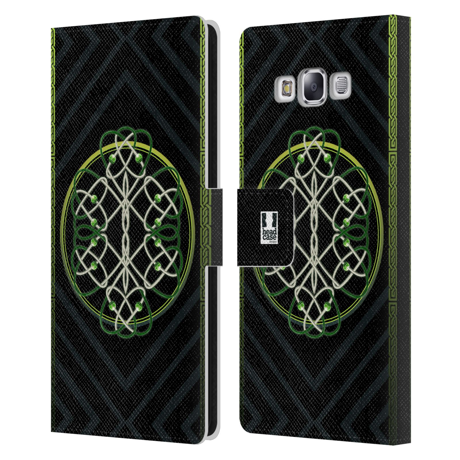 HEAD CASE DESIGNS CELTIC SHAMROCK LEATHER BOOK WALLET CASE FOR SAMSUNG PHONES 3