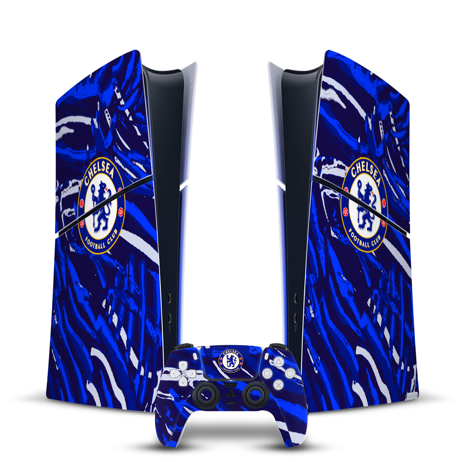 CHELSEA FOOTBALL CLUB ART VINYL SKIN FOR PS5 SLIM DIGITAL CONSOLE & CONTROLLER