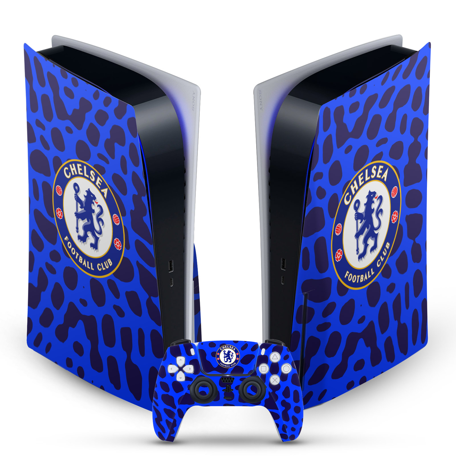 OFFICIAL CHELSEA FOOTBALL CLUB ART VINYL SKIN FOR SONY PS5 DISC EDITION BUNDLE