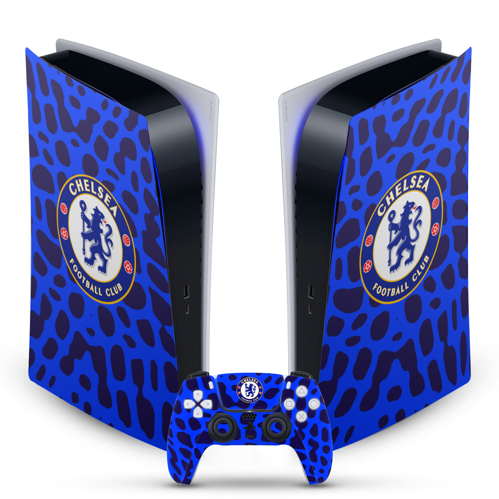 CHELSEA FOOTBALL CLUB ART VINYL SKIN DECAL FOR SONY PS5 DIGITAL EDITION BUNDLE