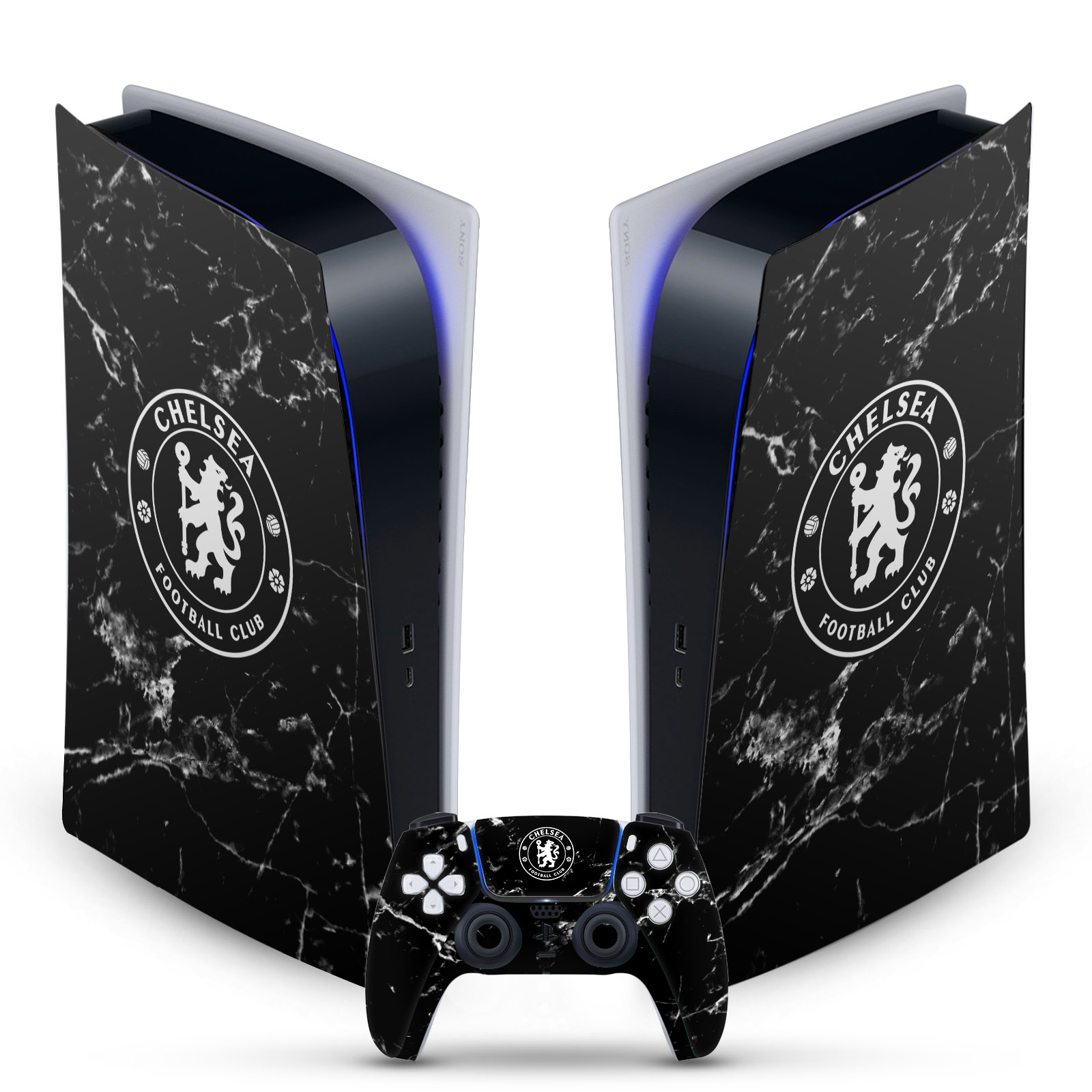 CHELSEA FOOTBALL CLUB ART VINYL SKIN DECAL FOR SONY PS5 DIGITAL EDITION BUNDLE