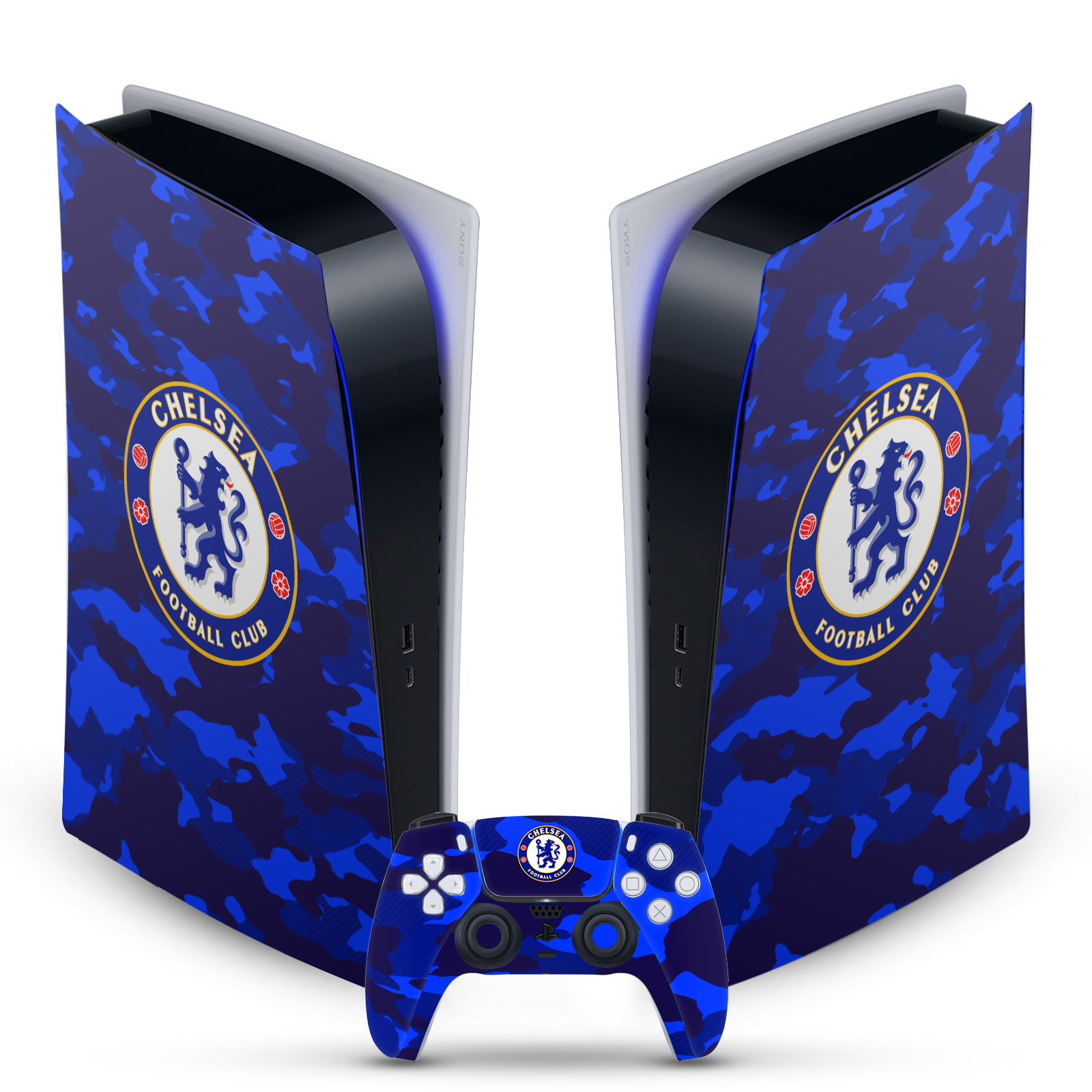 CHELSEA FOOTBALL CLUB ART VINYL SKIN DECAL FOR SONY PS5 DIGITAL EDITION BUNDLE