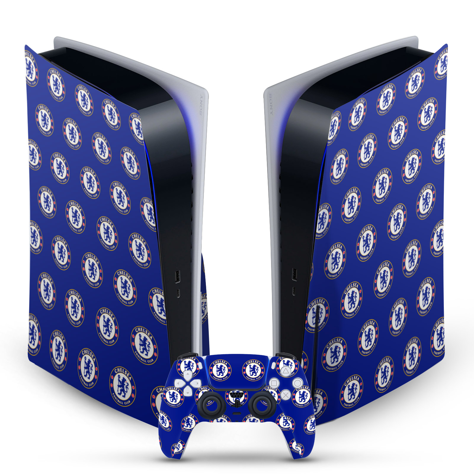 OFFICIAL CHELSEA FOOTBALL CLUB ART VINYL SKIN FOR SONY PS5 DISC EDITION BUNDLE