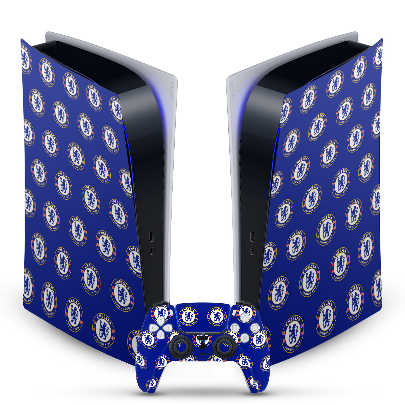 CHELSEA FOOTBALL CLUB ART VINYL SKIN DECAL FOR SONY PS5 DIGITAL EDITION BUNDLE