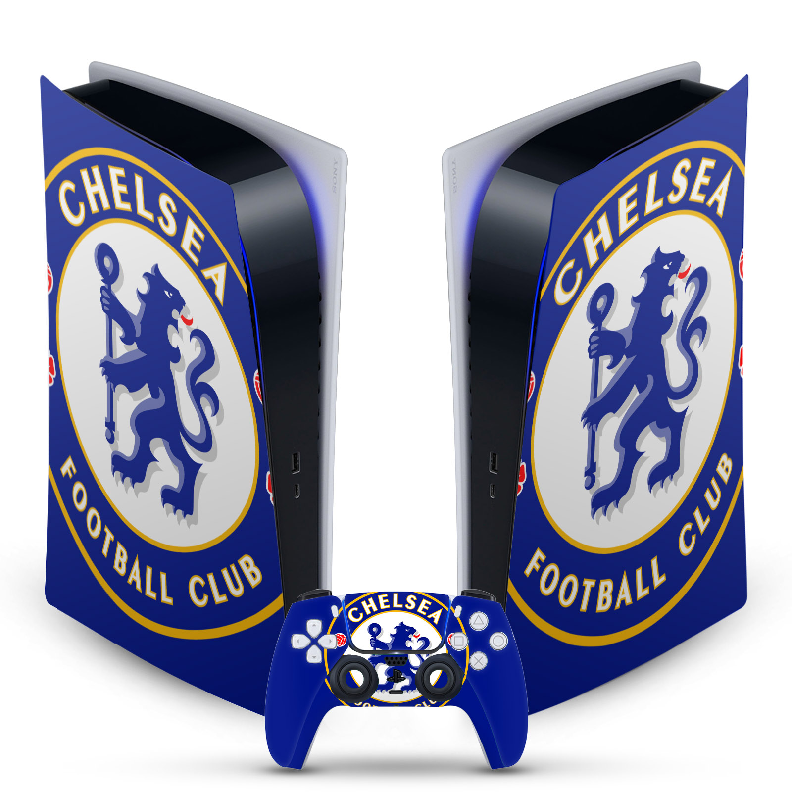 CHELSEA FOOTBALL CLUB ART VINYL SKIN DECAL FOR SONY PS5 DIGITAL EDITION BUNDLE