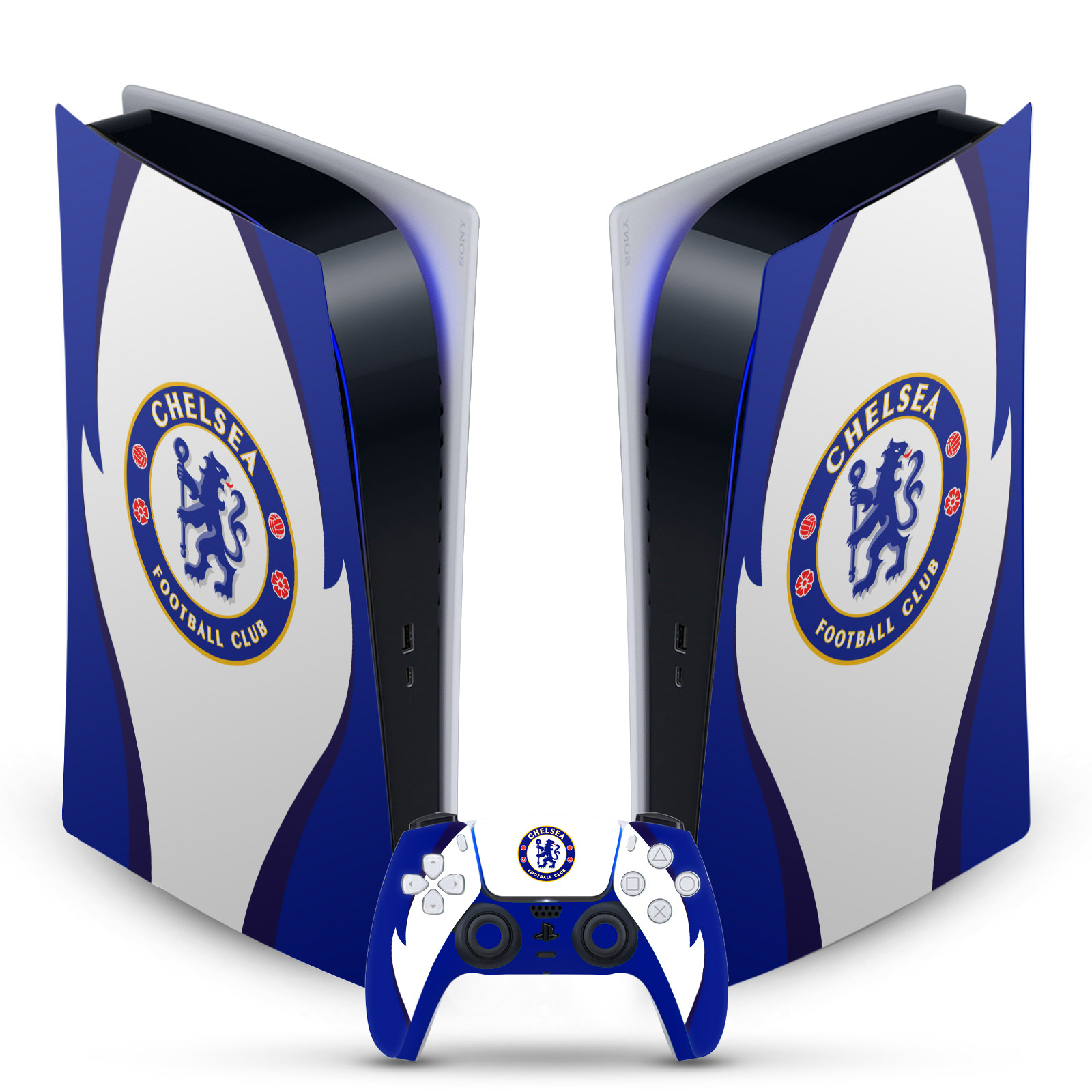 CHELSEA FOOTBALL CLUB ART VINYL SKIN DECAL FOR SONY PS5 DIGITAL EDITION BUNDLE