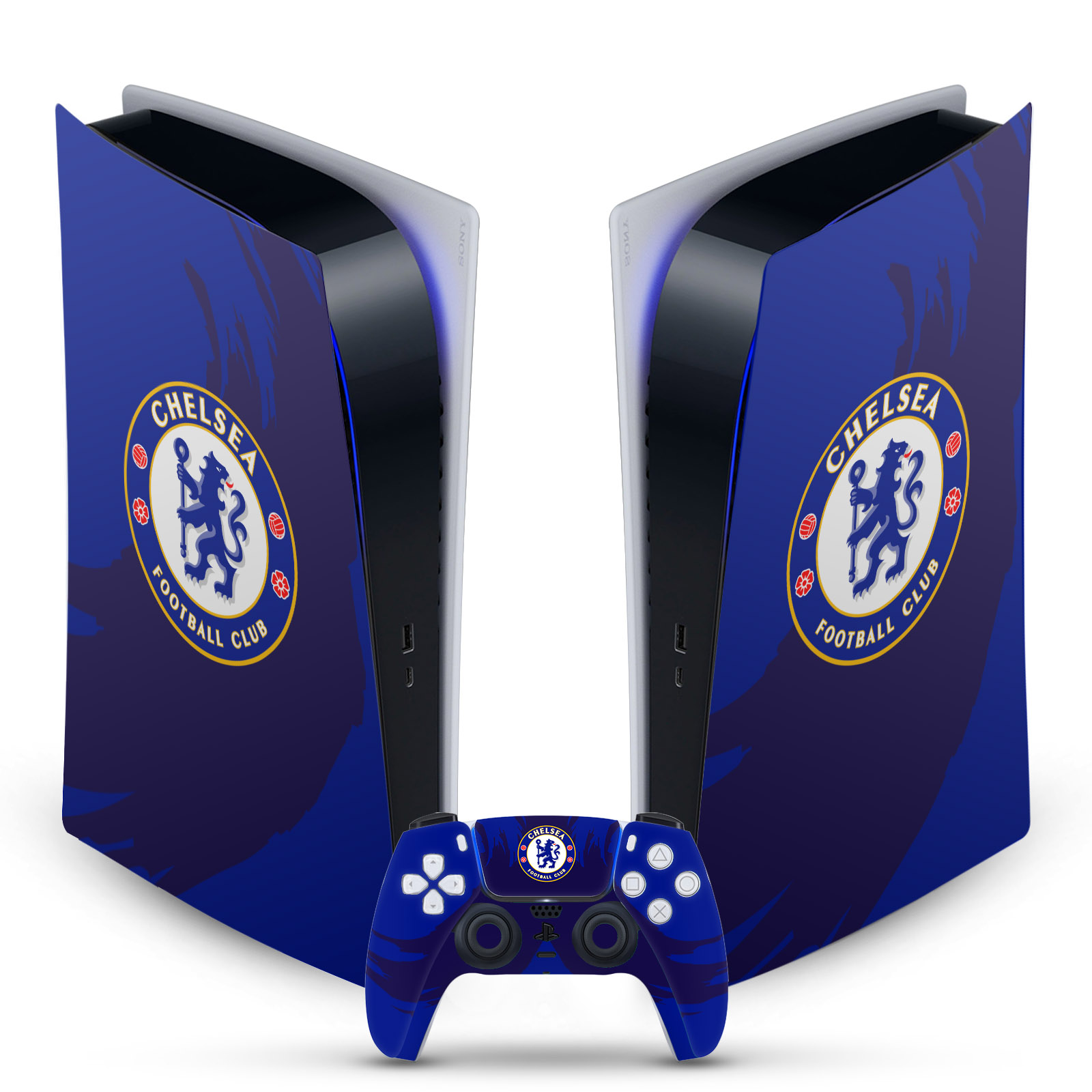 CHELSEA FOOTBALL CLUB ART VINYL SKIN DECAL FOR SONY PS5 DIGITAL EDITION BUNDLE