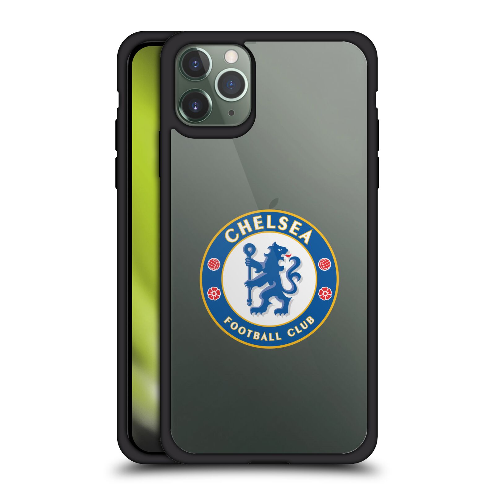 OFFICIAL CHELSEA FOOTBALL CLUB LOGO BLACK SHOCKPROOF FOR APPLE iPHONE PHONES